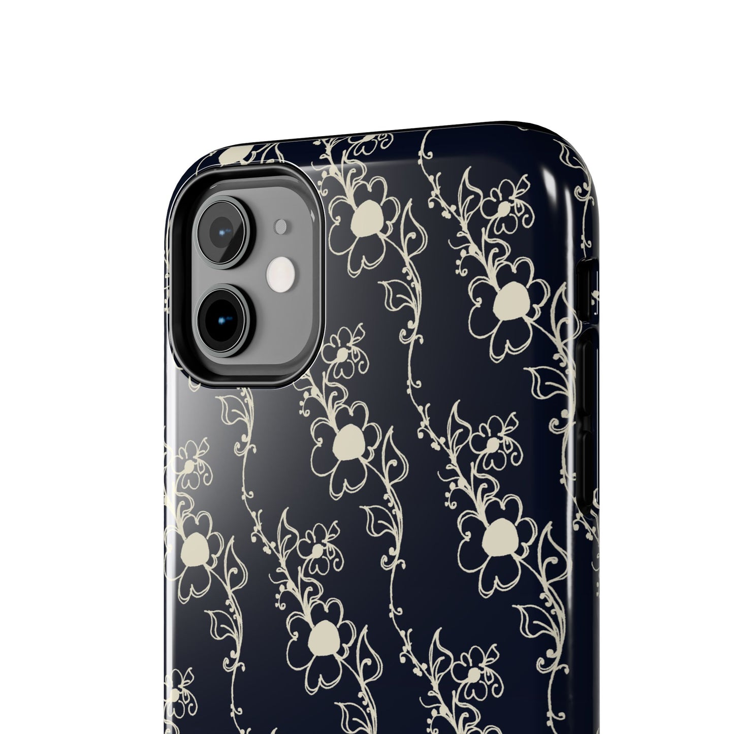 Diagonal Daisies Black / Ivory Phone Case