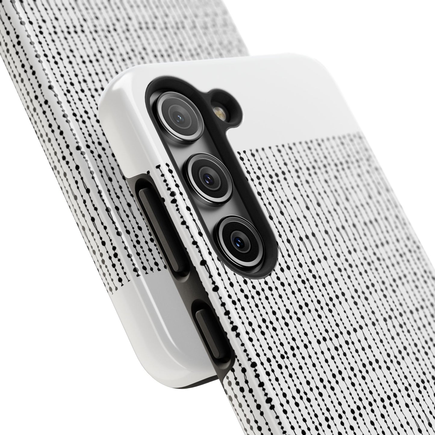 Beaded Curtain White / Black Phone Case