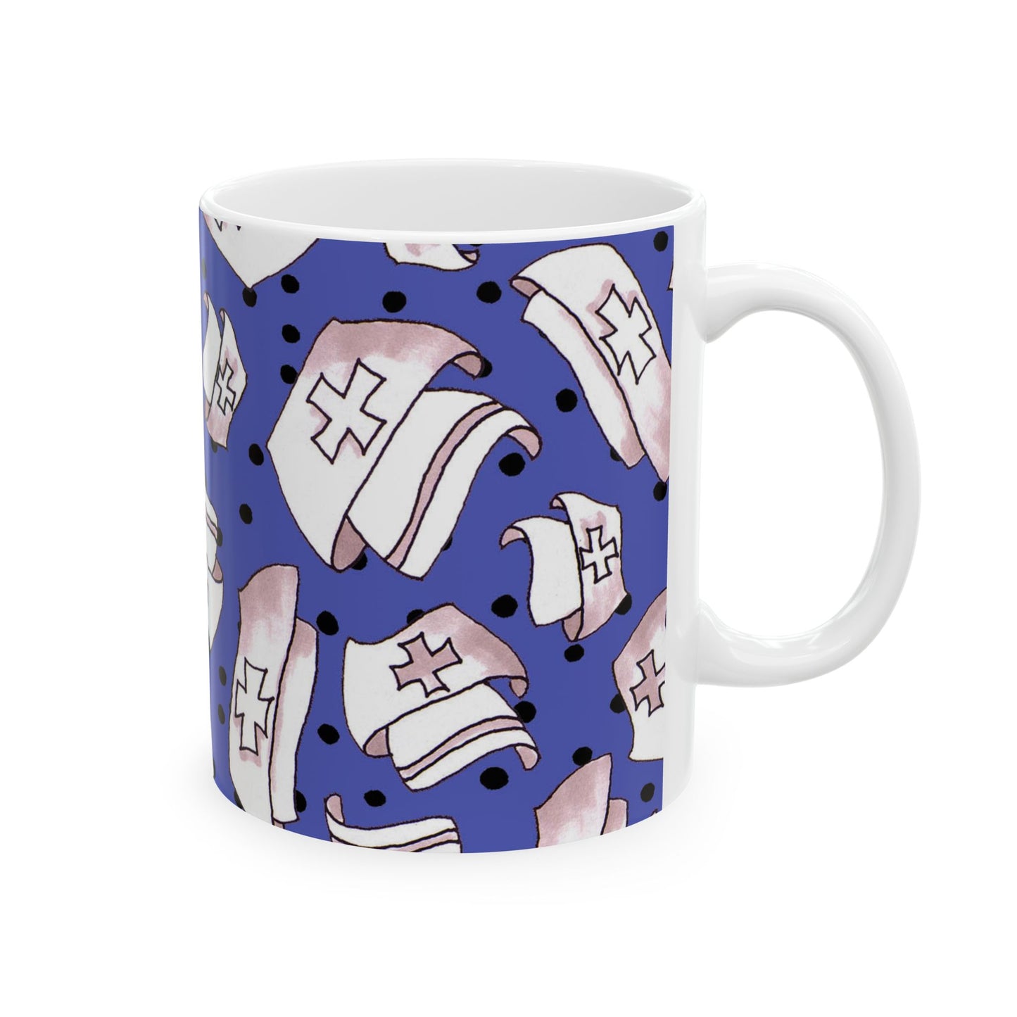 Med Hats Blue / Black Cup