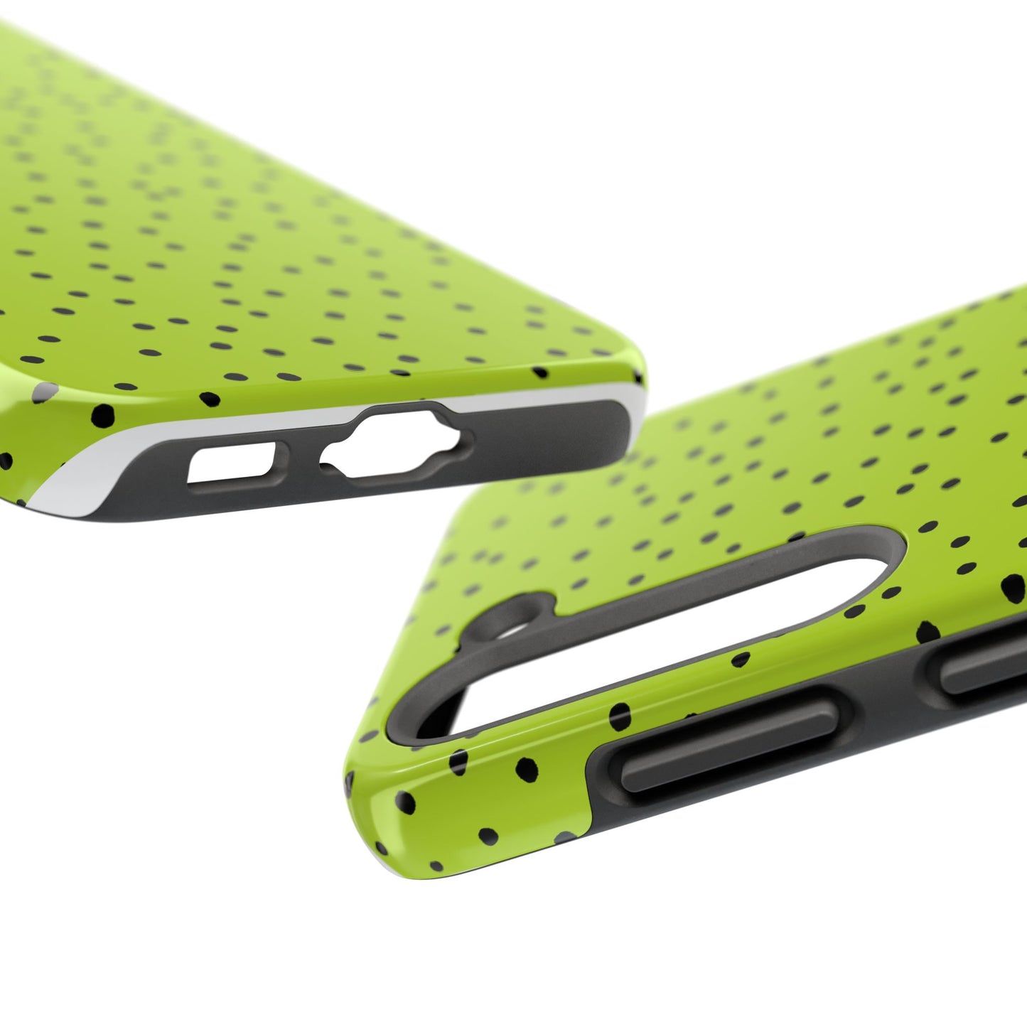 Dinky Dots Lime / Black Phone Case