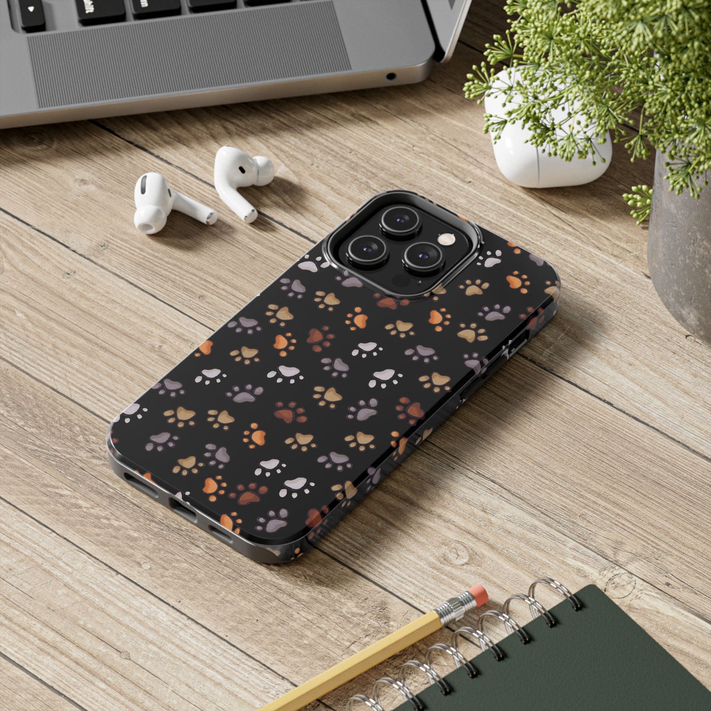 Puppy Paws Black Phone Case