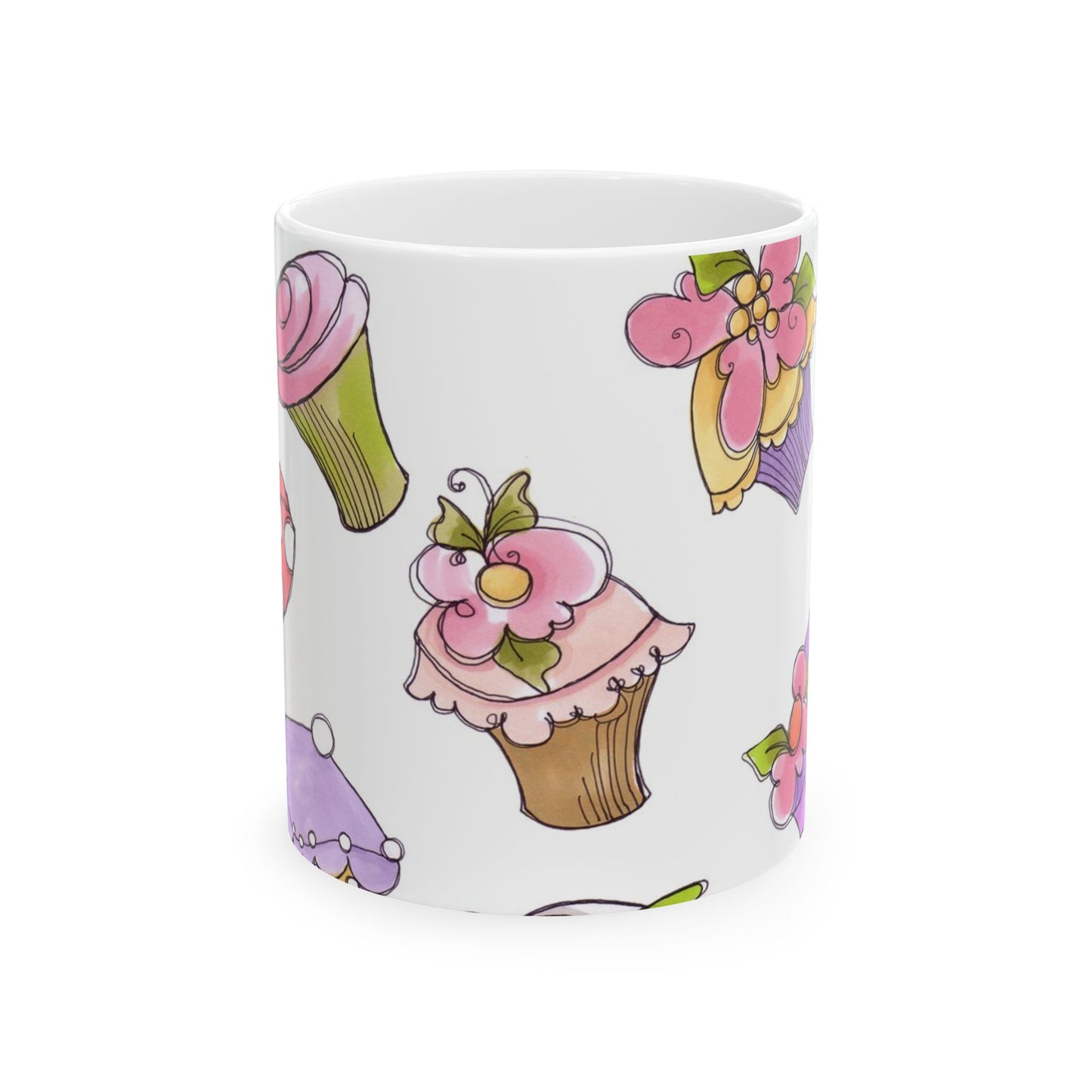 Cupcake Toss White Cup