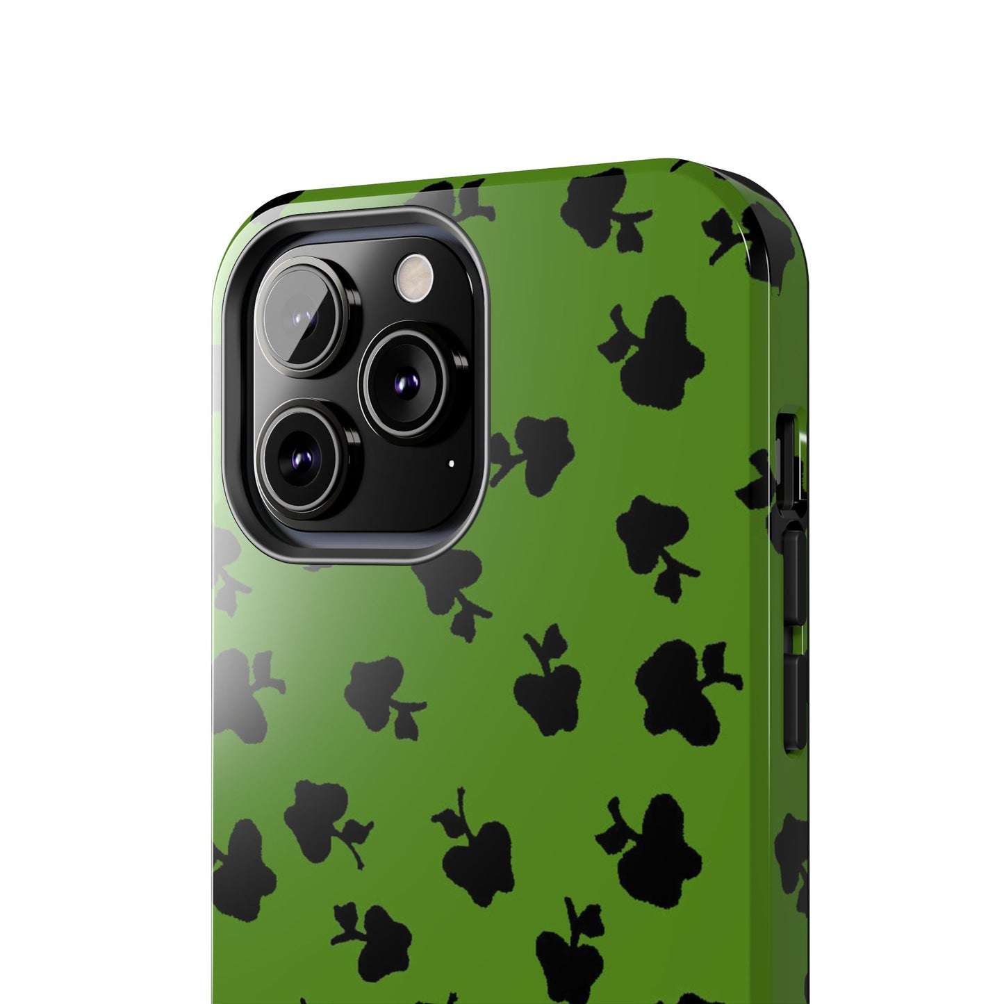 Happy Apples Green / Black Phone Case