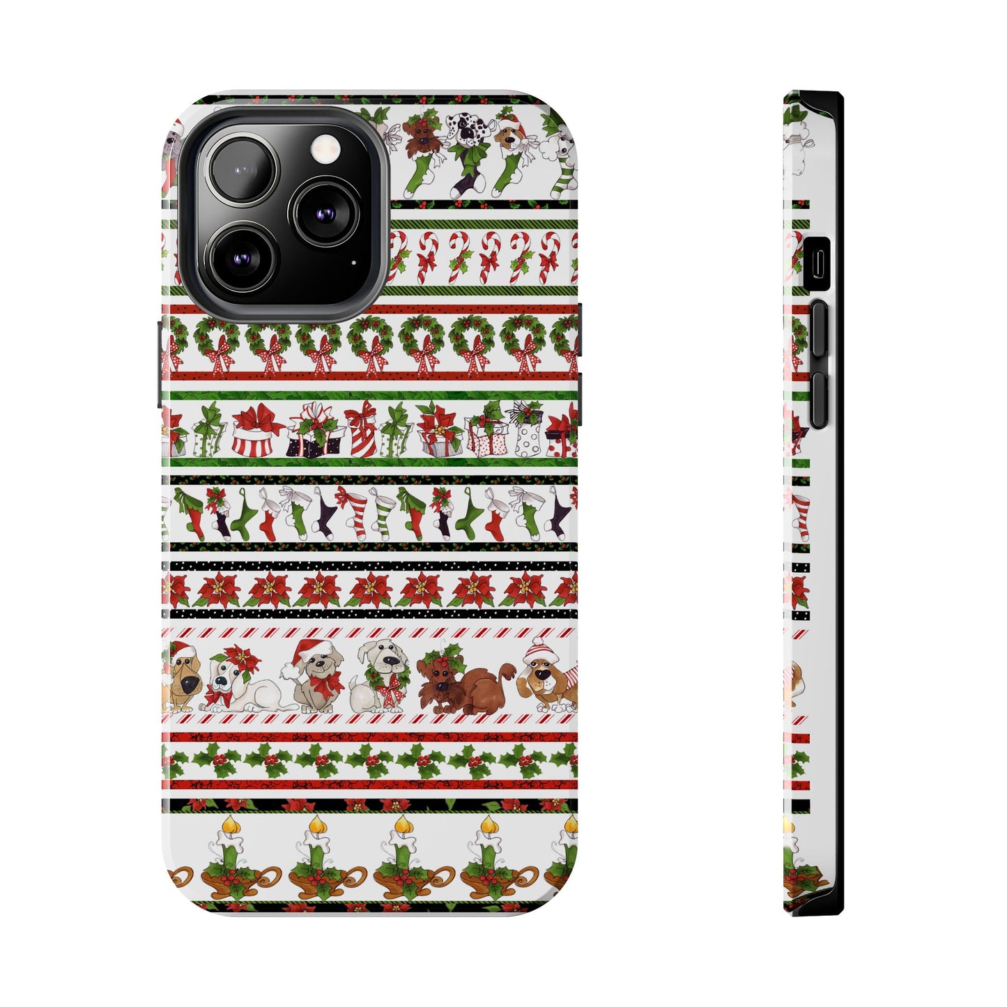 Holiday Borders White Phone Case