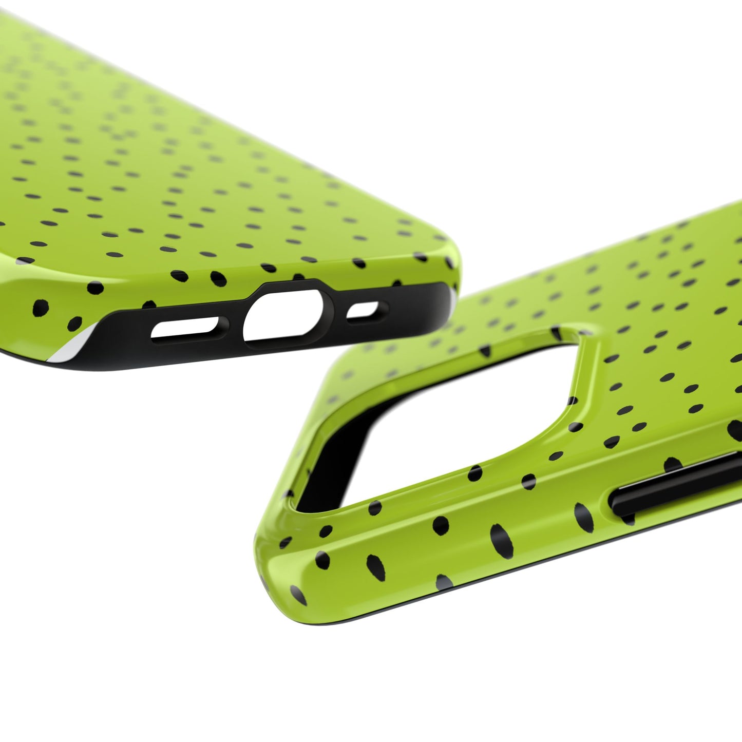 Dinky Dots Lime / Black Phone Case