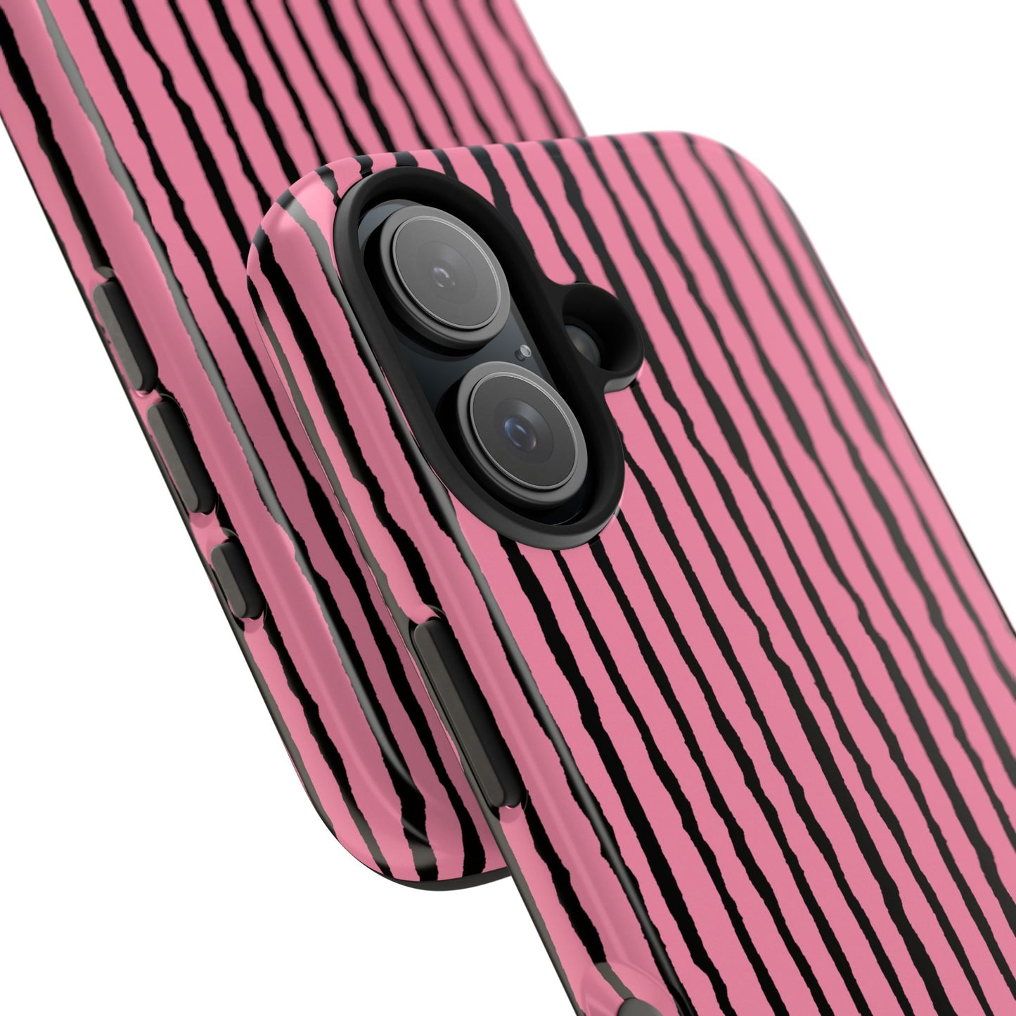 Sorta Stripe Bright Pink / Black Phone Case