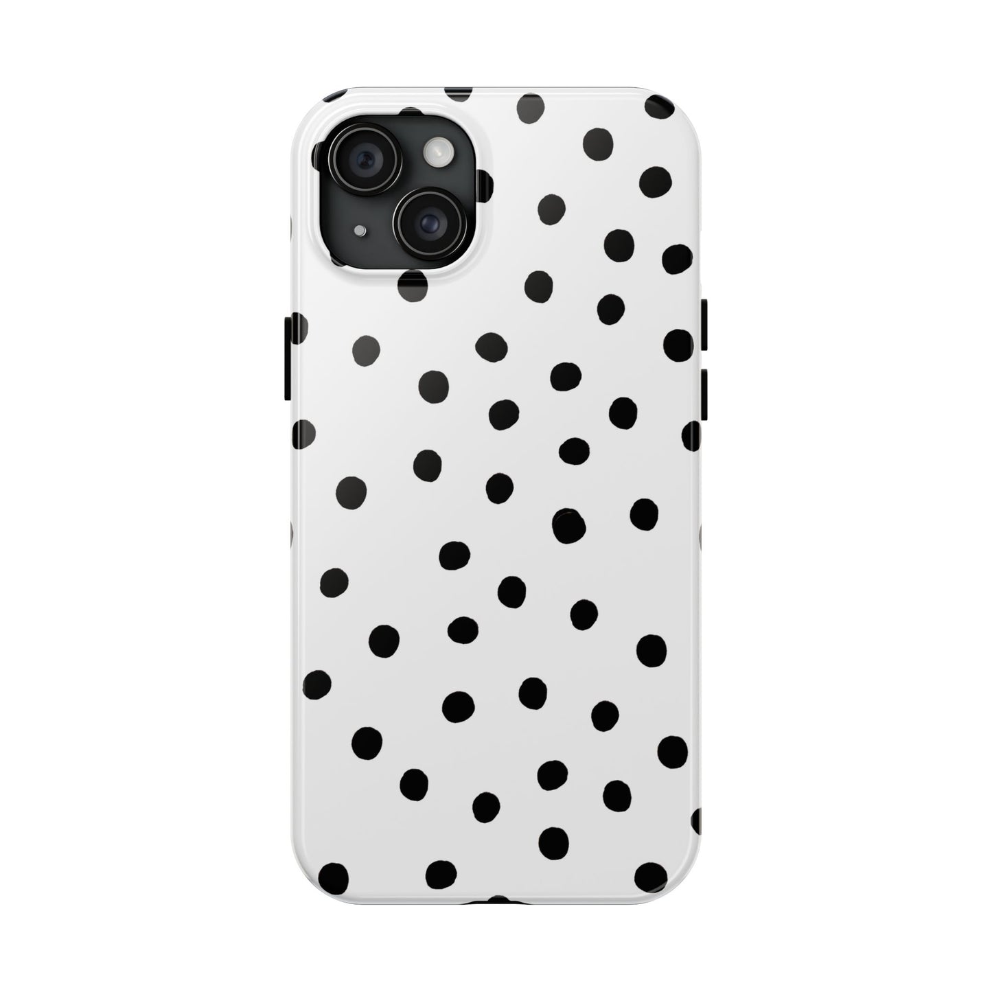 Dot White / Black Phone Case