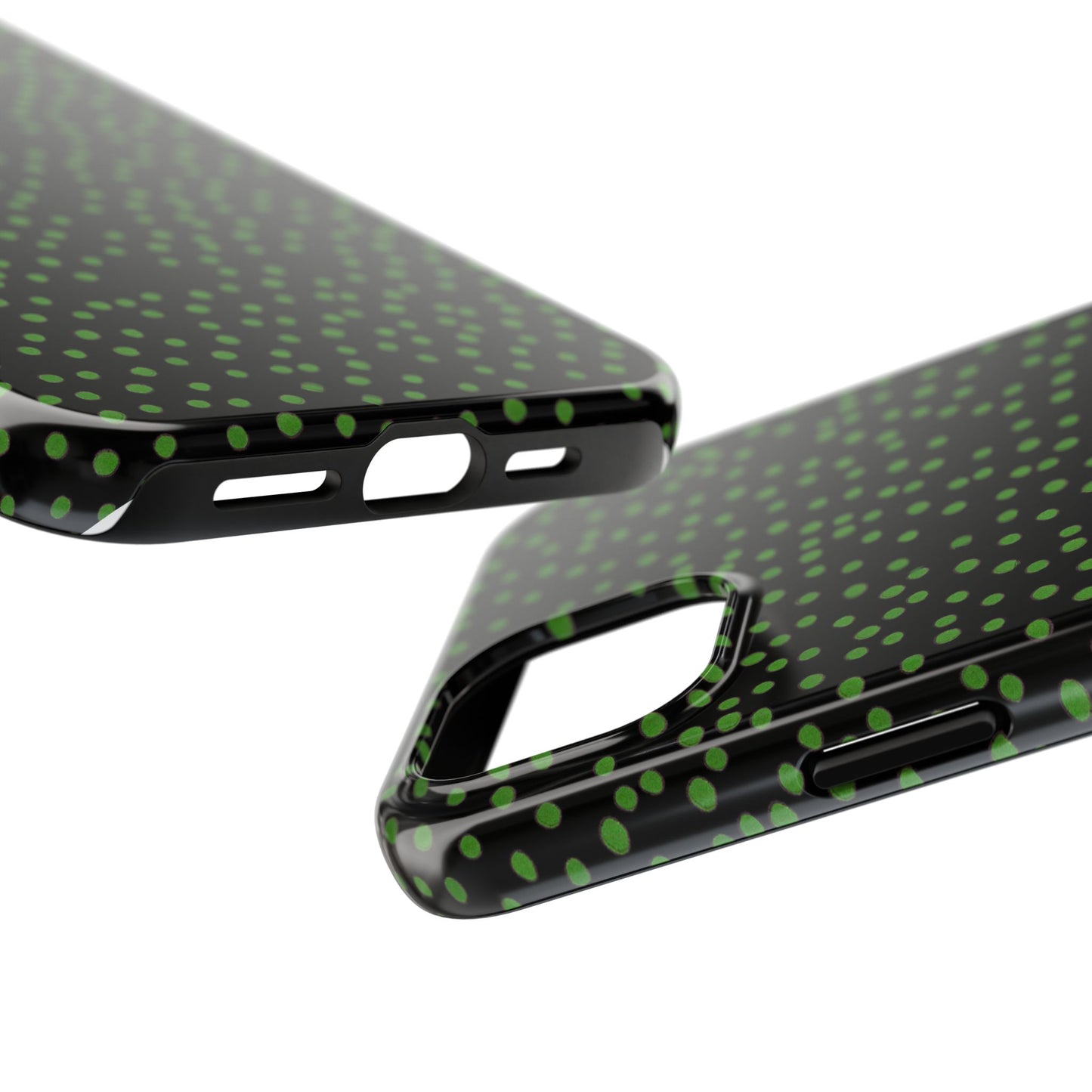 Dinky Dots Black / Green Phone Case