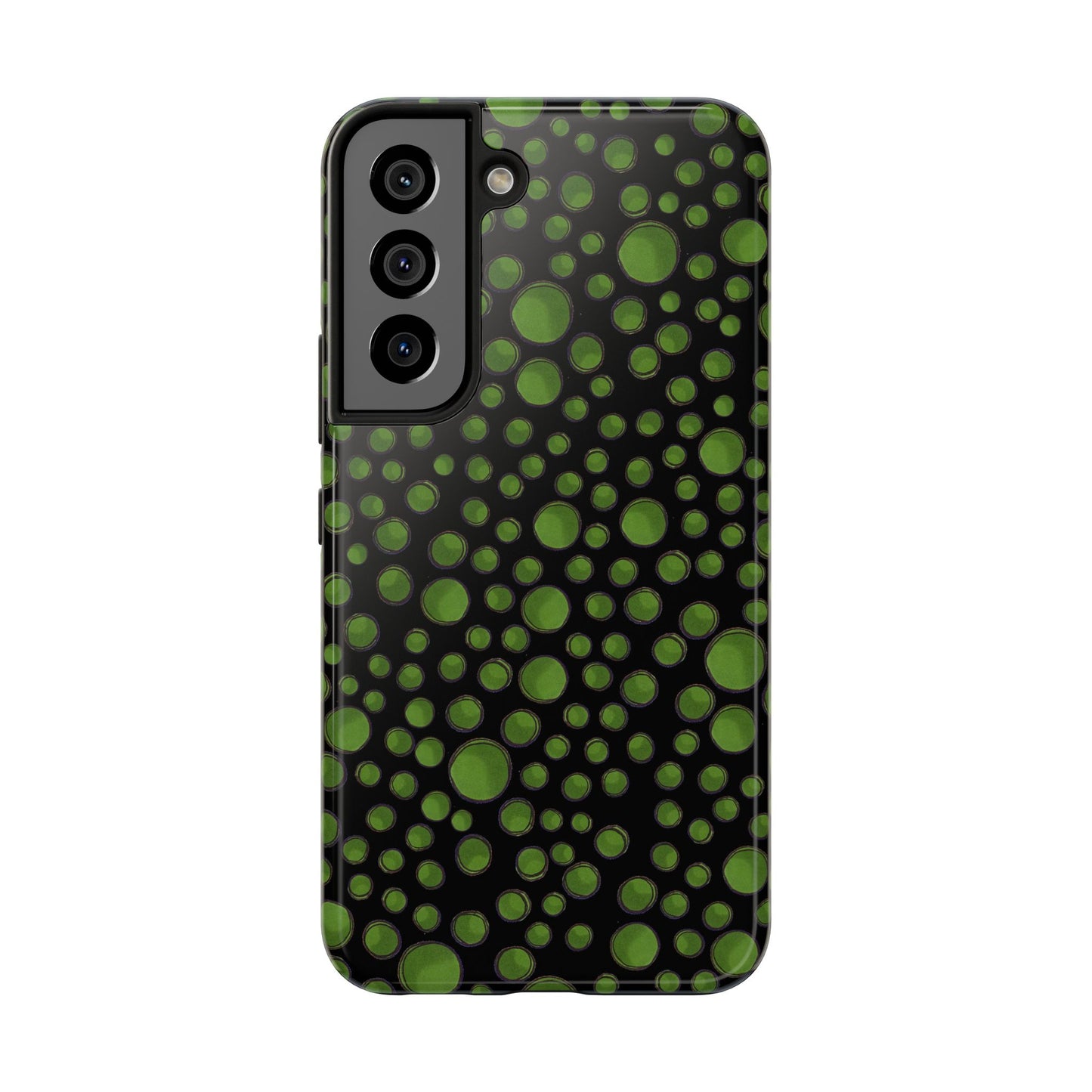 Dot Assortment Black / Green Phone Case
