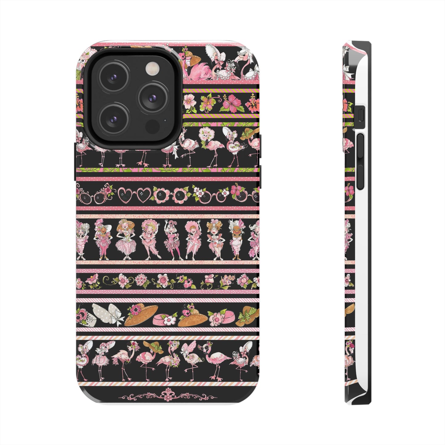 Flam Borders Black Phone Case
