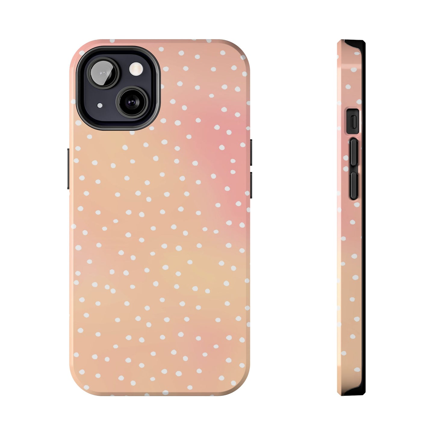 Dinky Dots Peach / White Phone Case
