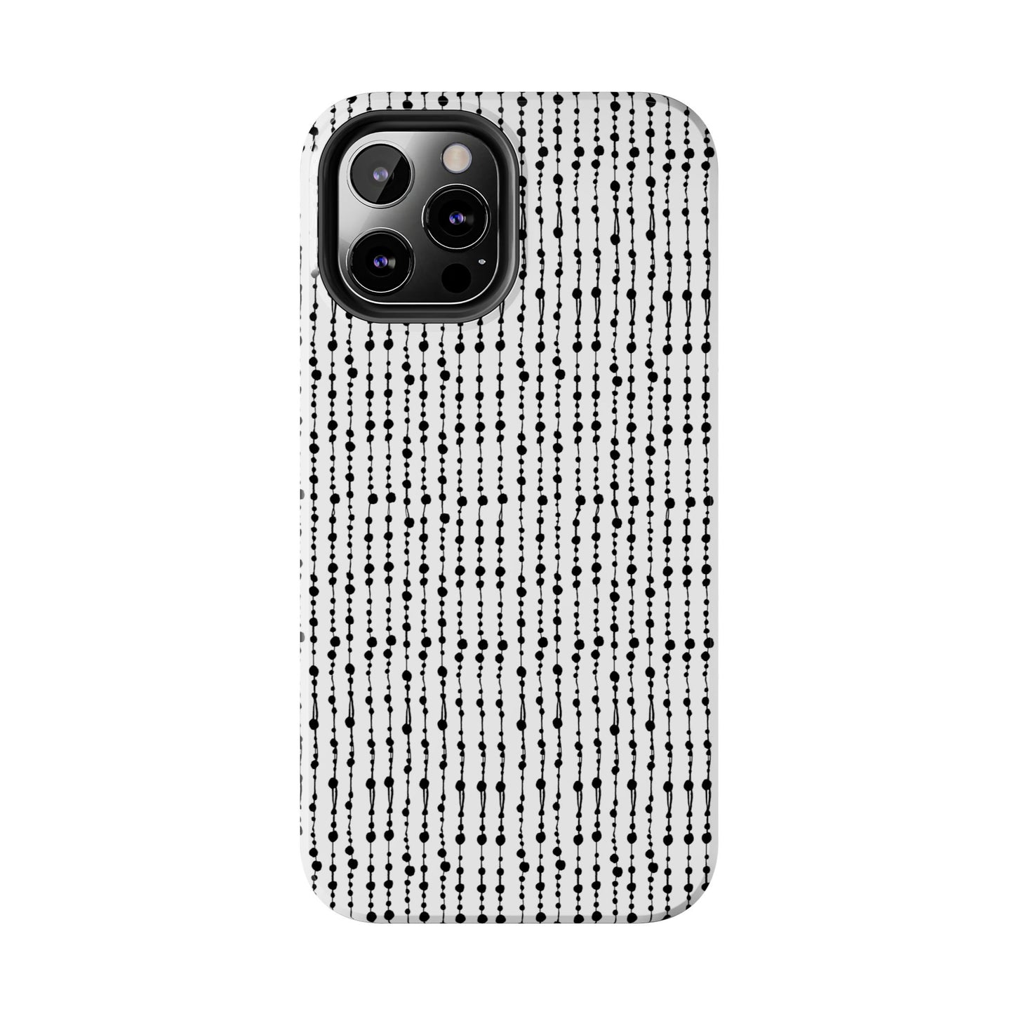Beaded Curtain White / Black Phone Case