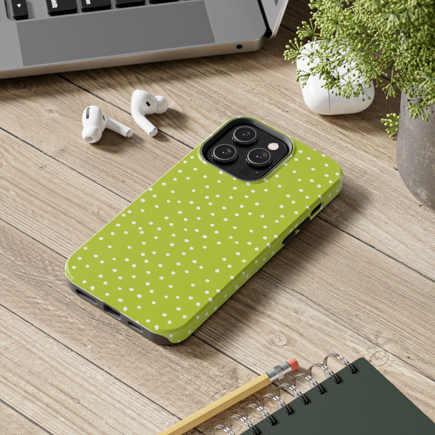 Dinky Dots Green / White Phone Case