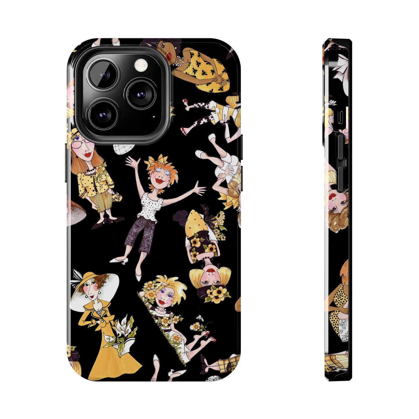 Bee Tossed Black Phone Case