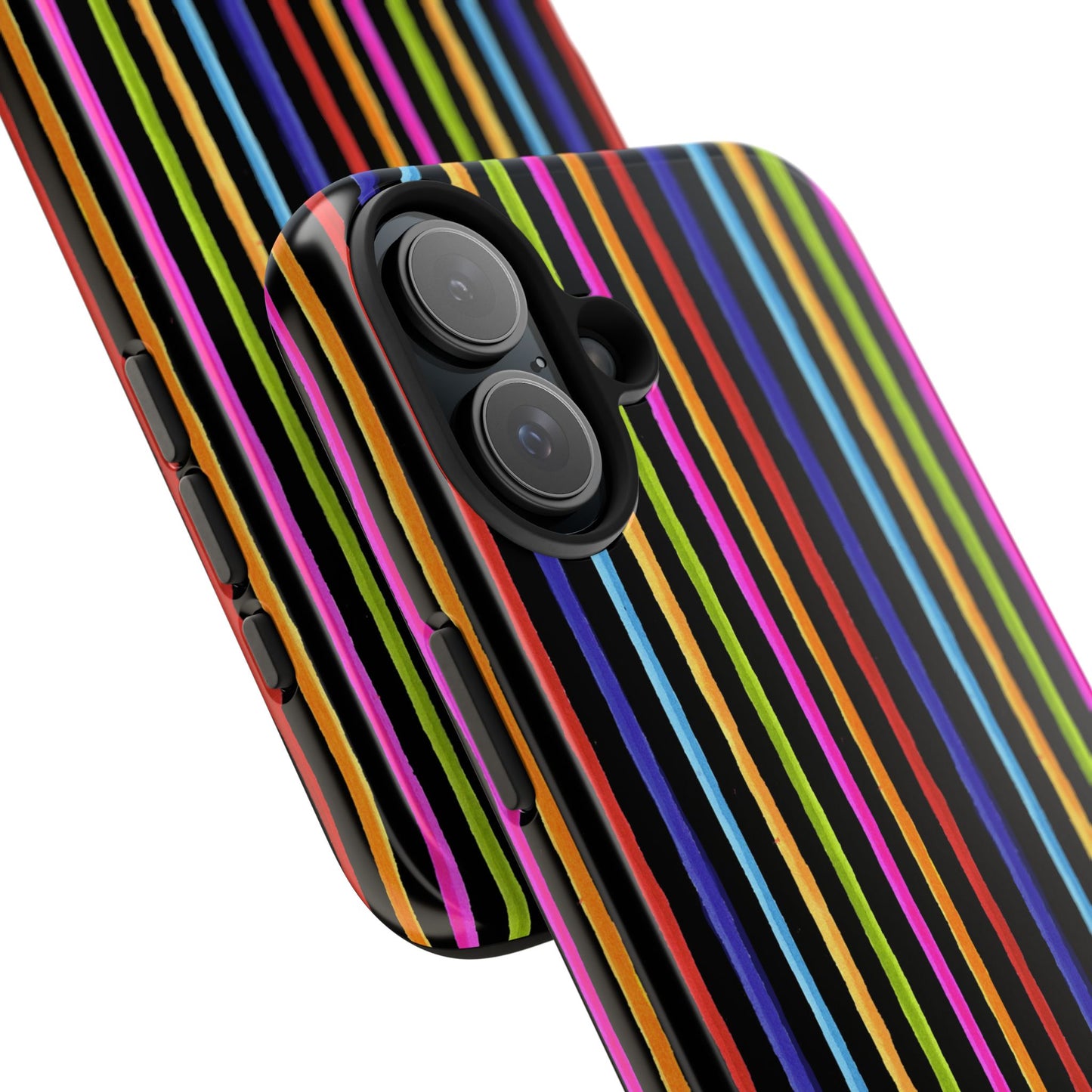Happy Stripe Black Phone Case