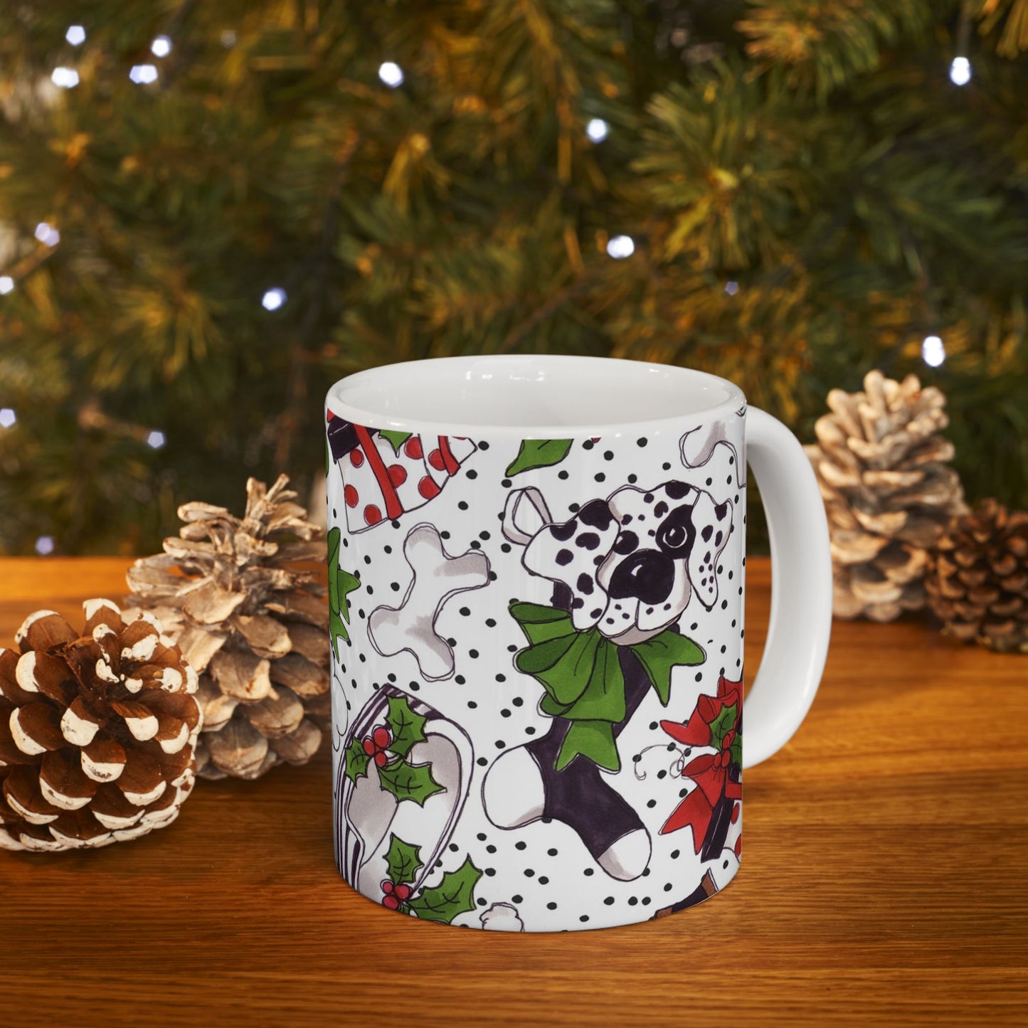 Holiday Fun White / Black Cup