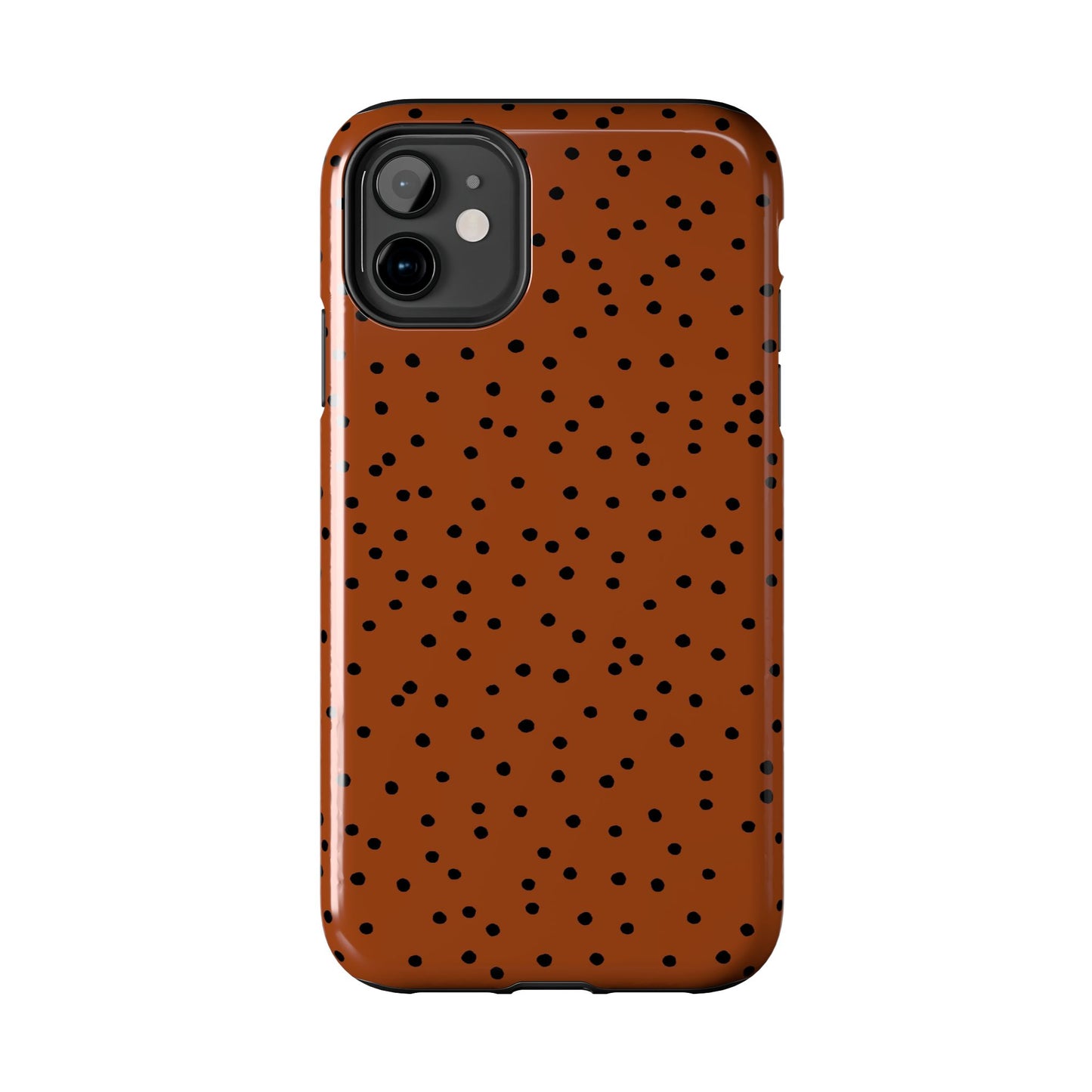 Dinky Dots Bronze / Black Phone Case
