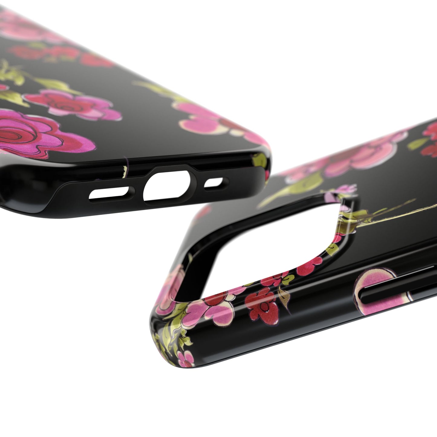 Jumbo Floral Black Phone Case