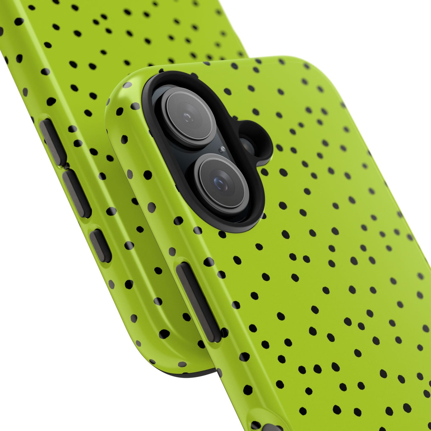 Dinky Dots Lime / Black Phone Case