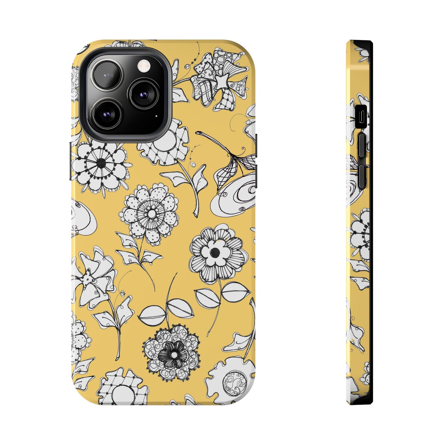 Paper Posies Yellow Phone Case
