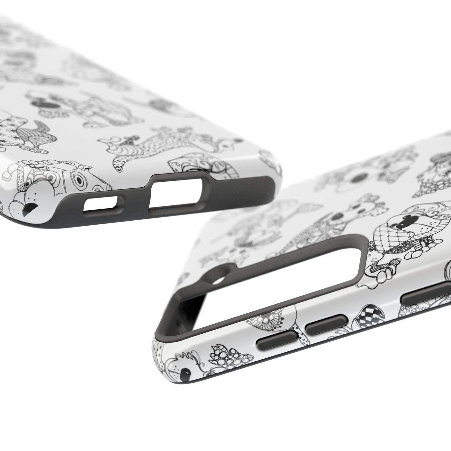 Doodle Dogs White Phone Case
