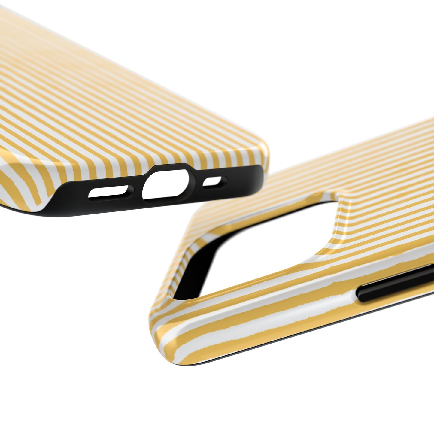 Lazy Stripe Yellow / White Phone Case