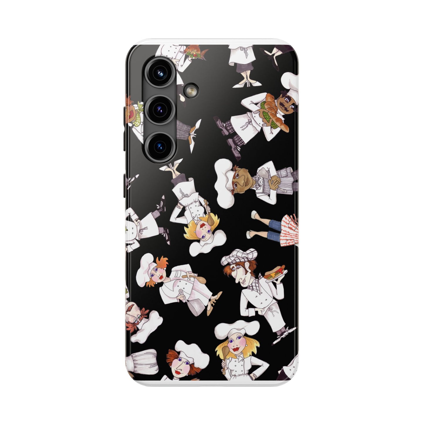 Tossed Chefs Black Phone Case