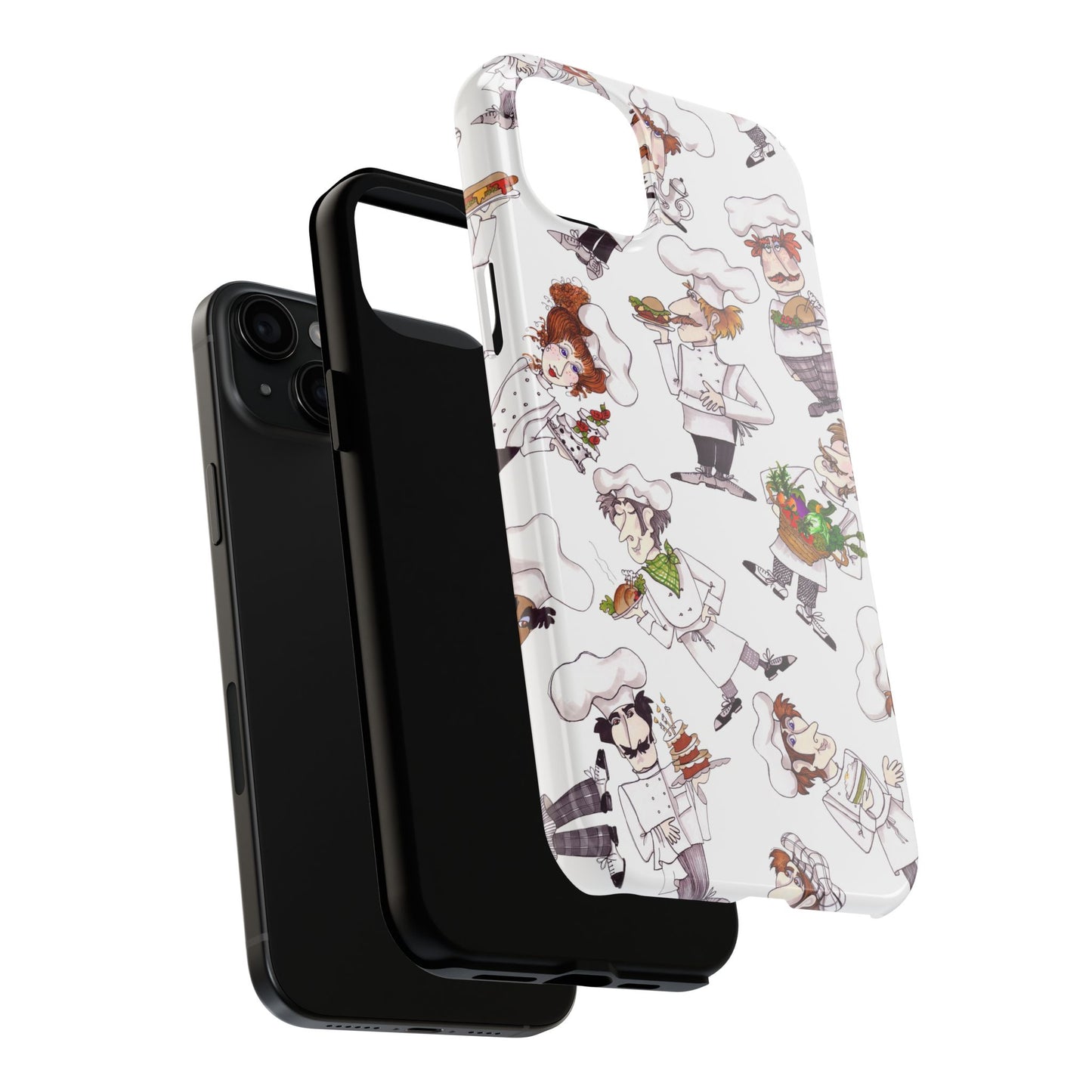 Tossed Chefs White Phone Case