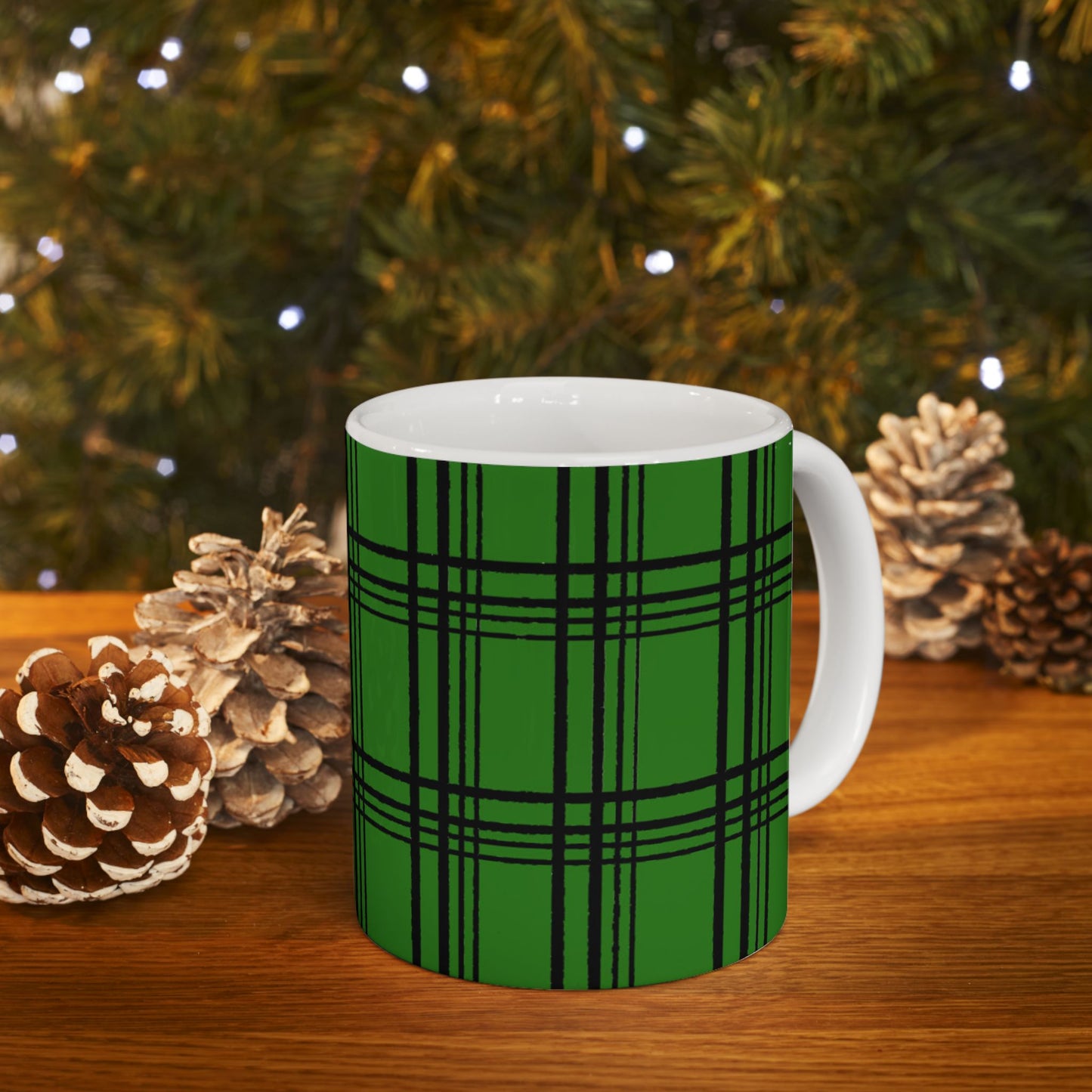 Glad Plaid Green / Black Cup