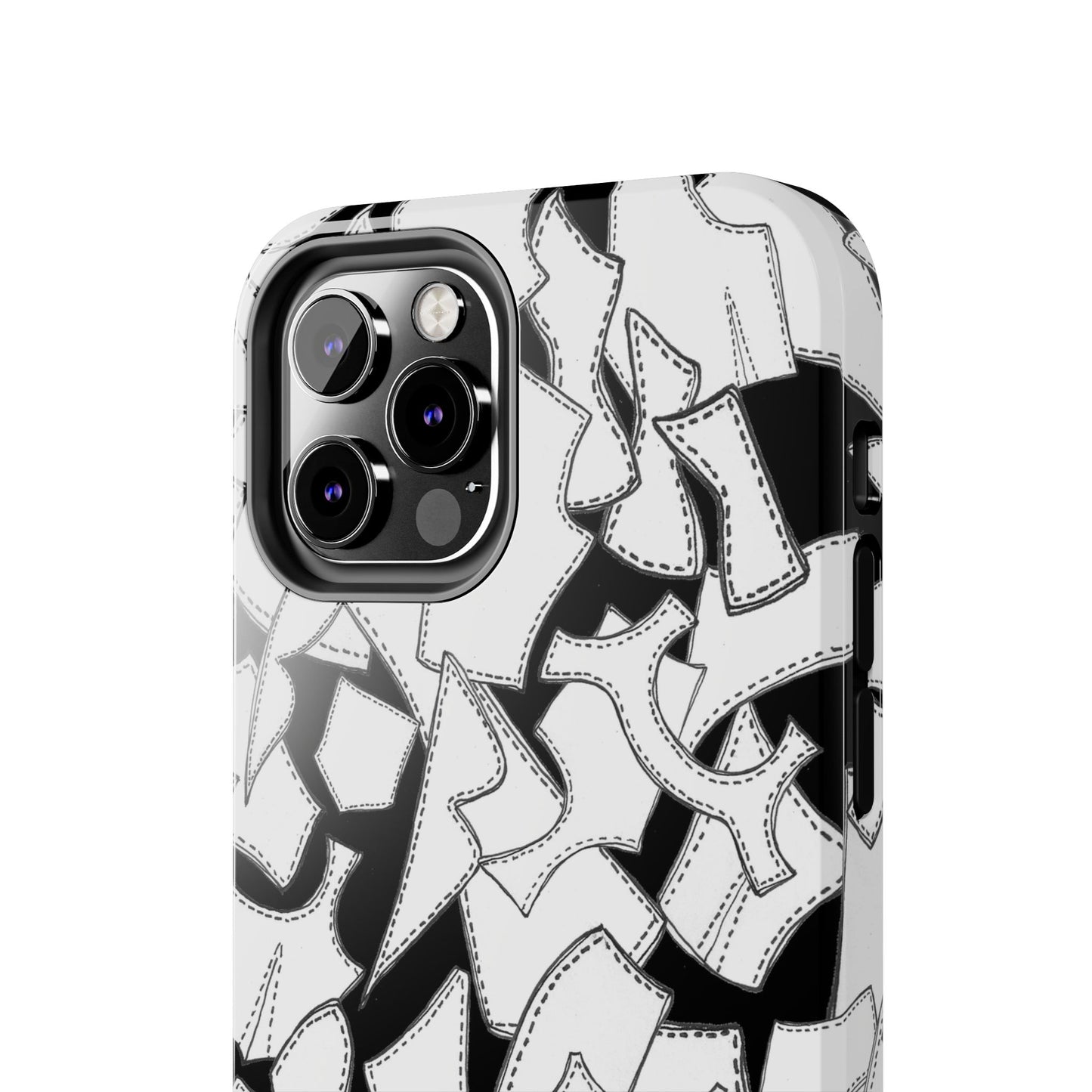 Pattern Pieces Black Phone Case