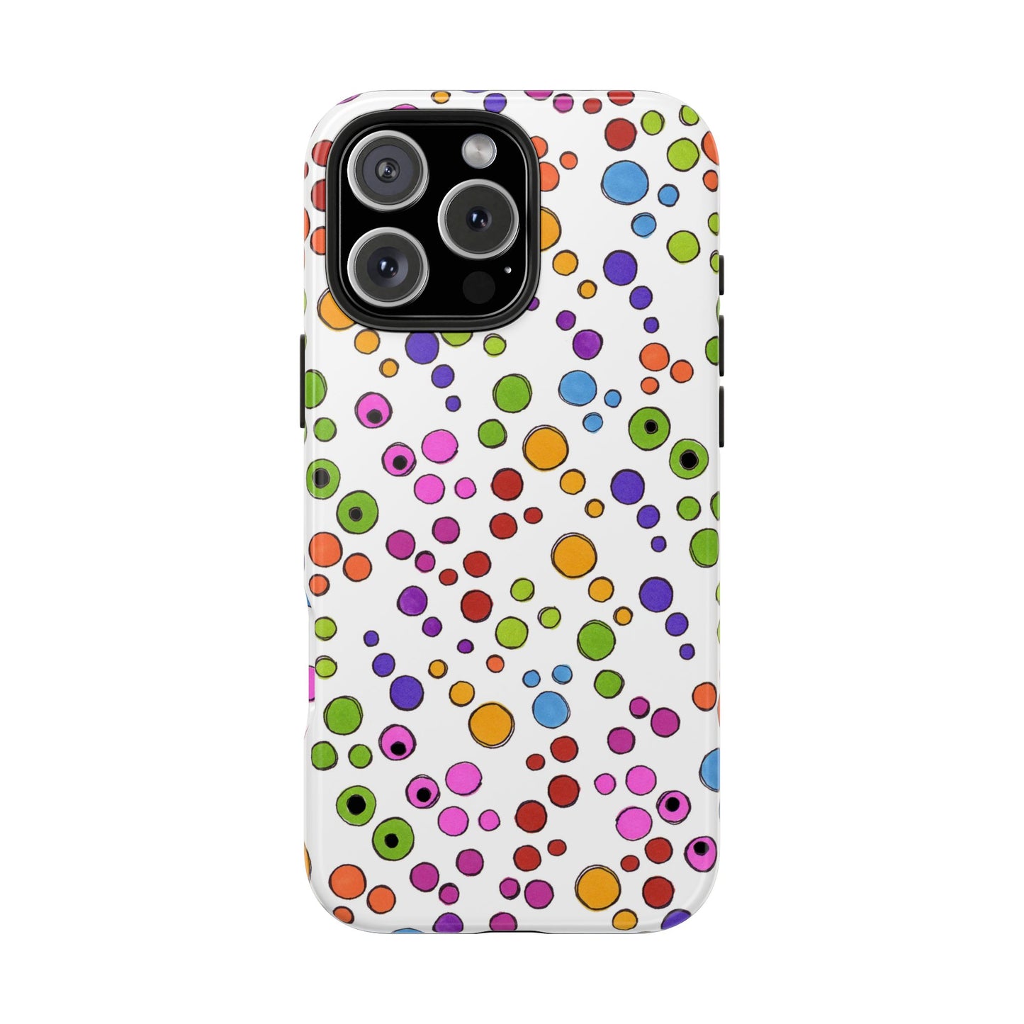 Dog Dots White / Multi Phone Case