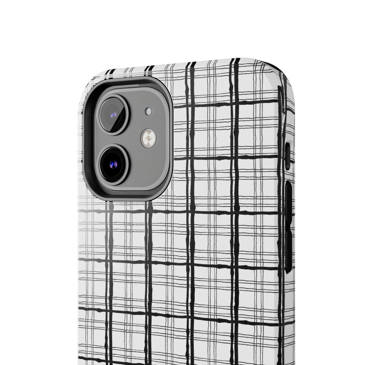 Sophistiplaid White / Black Phone Case
