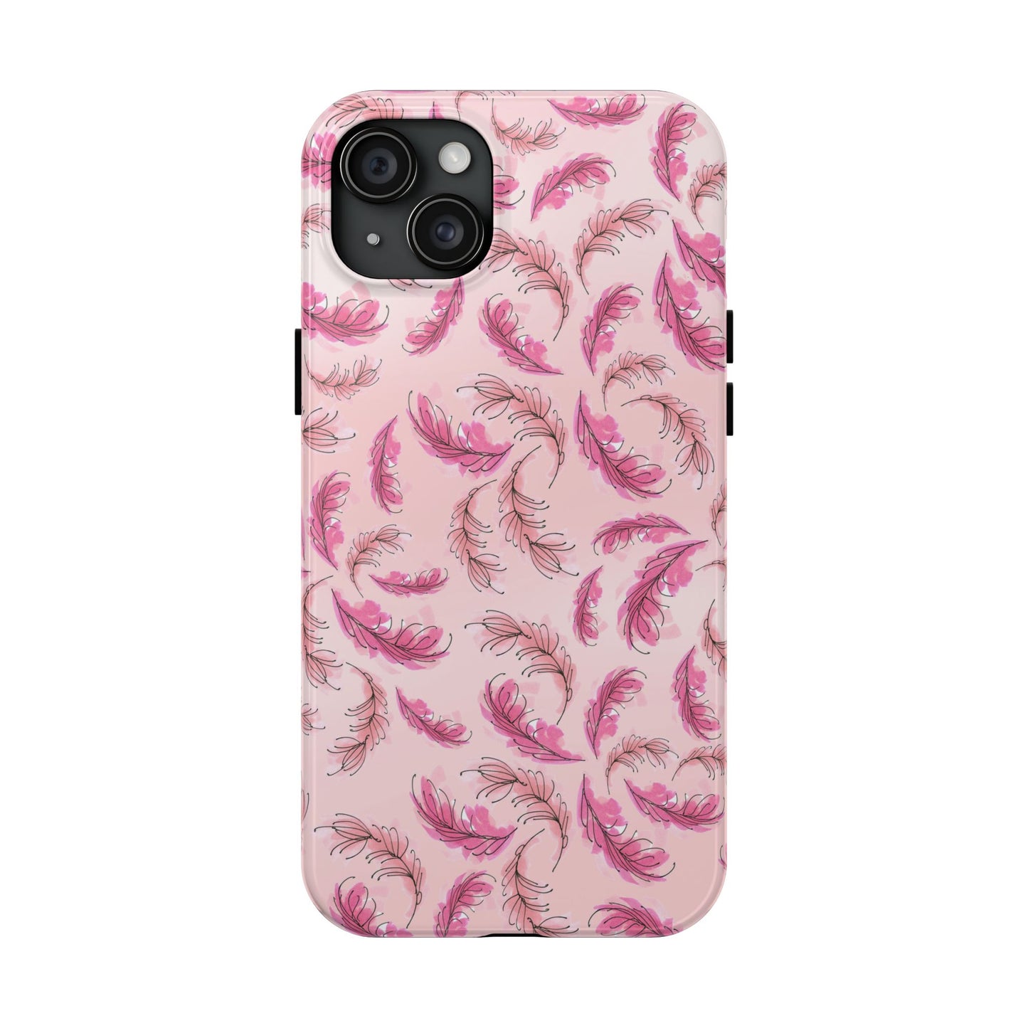Flam Feathers Pink Phone Case