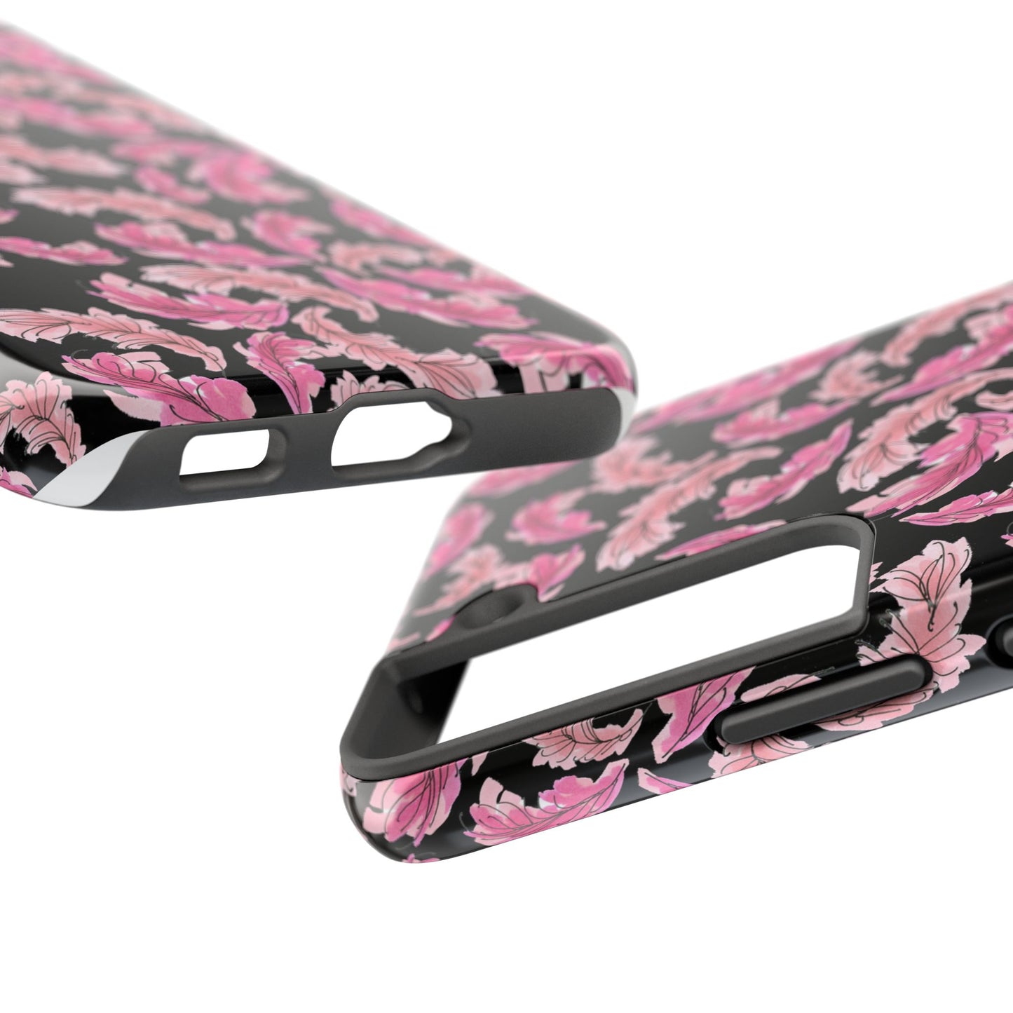 Flam Feathers Black Phone Case