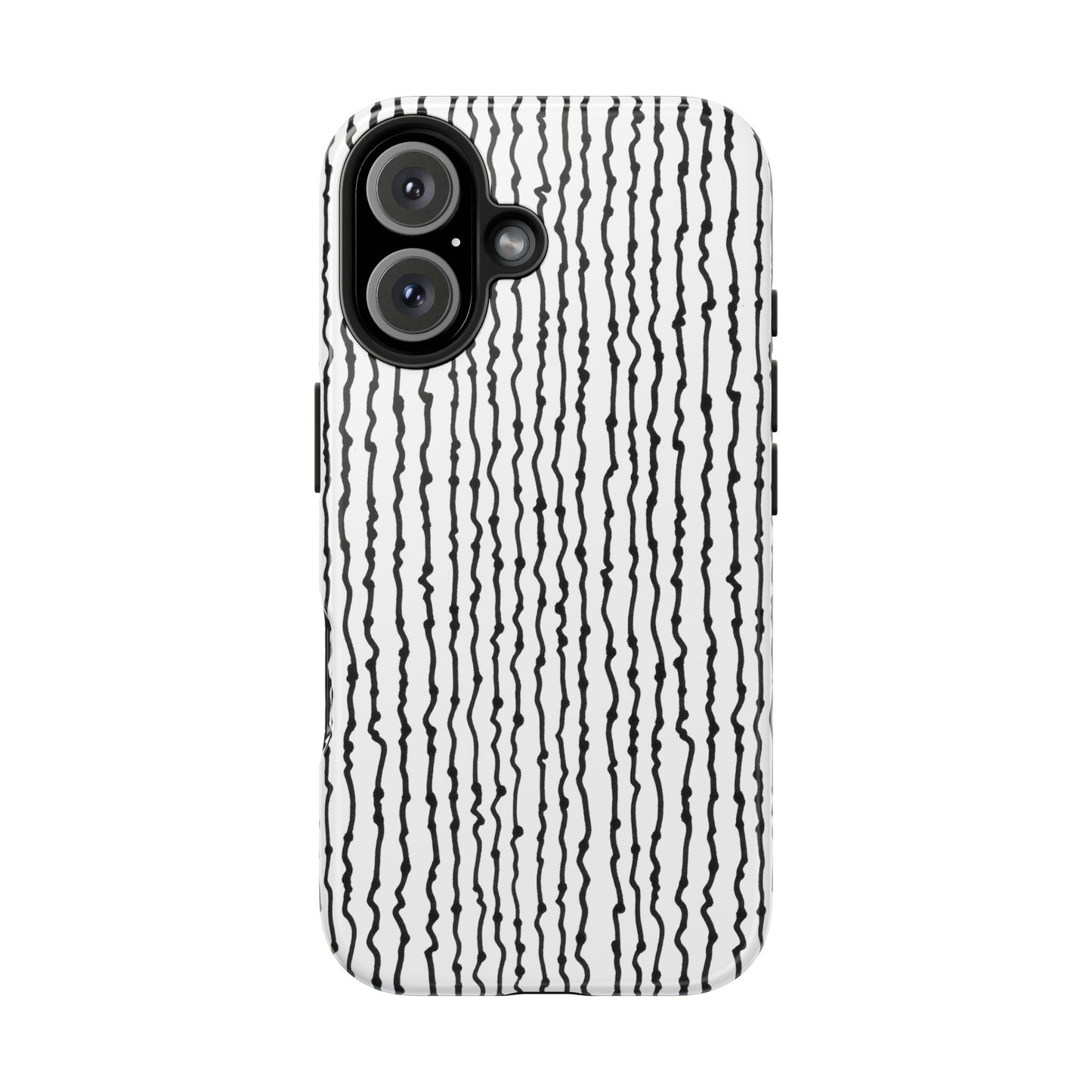 Faux Seersucker White / Black Phone Case