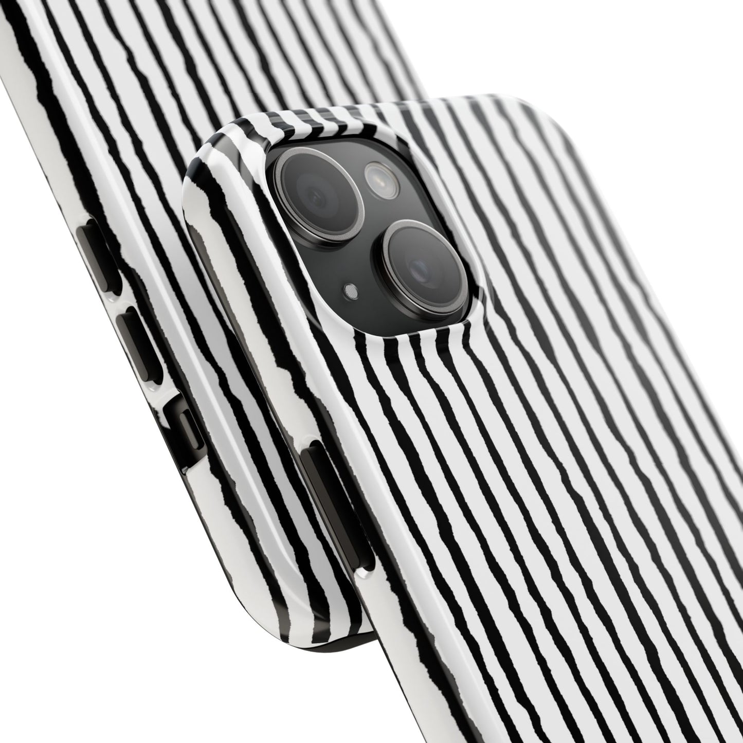 Sorta Stripe White / Black Phone Case