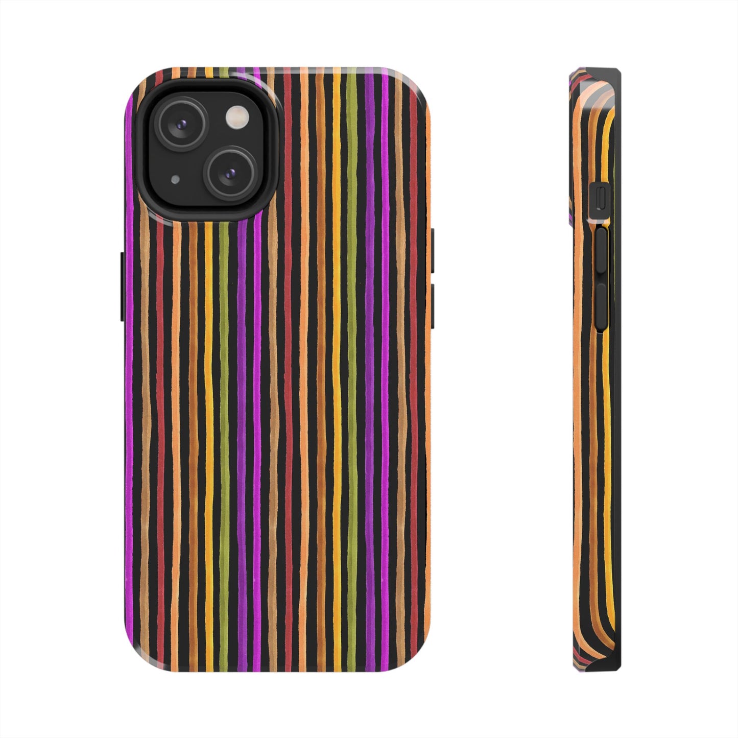 Spice Stripe Black Phone Case