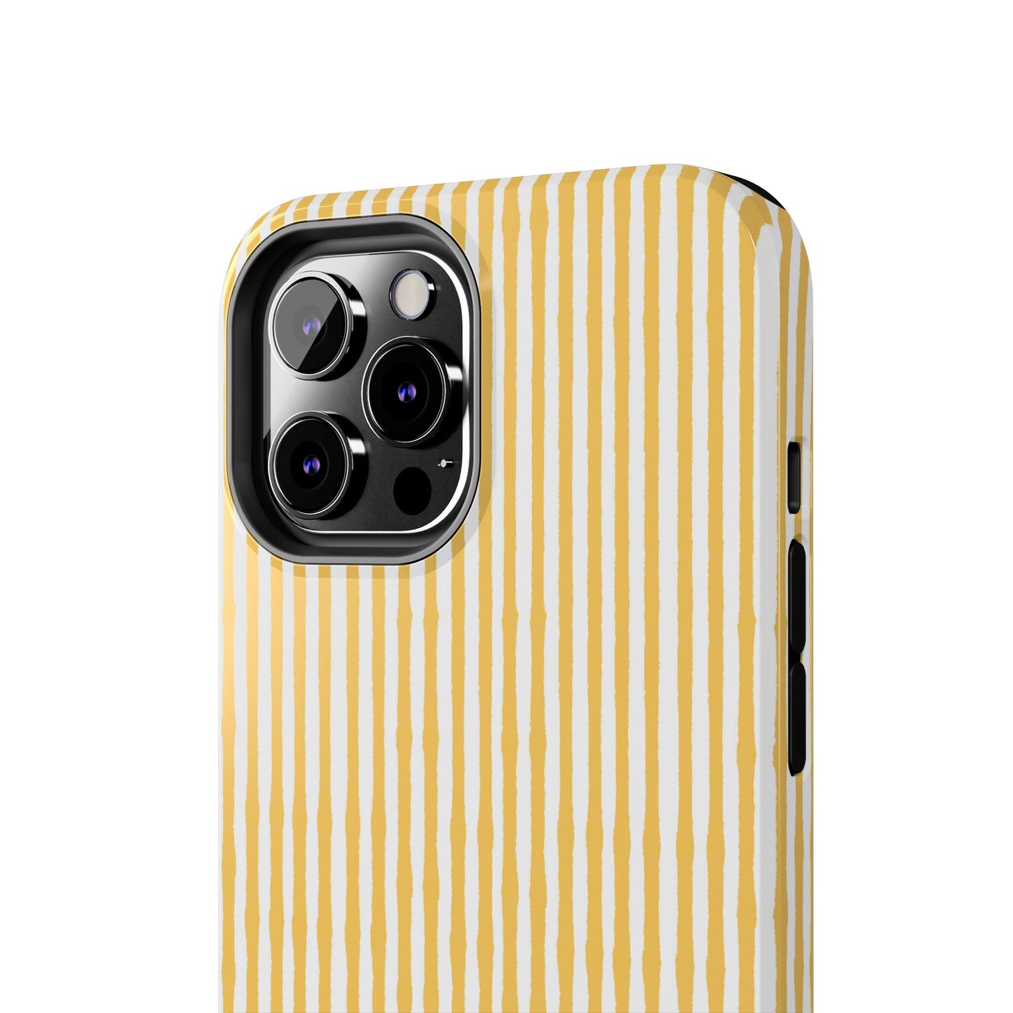 Lazy Stripe Yellow / White Phone Case
