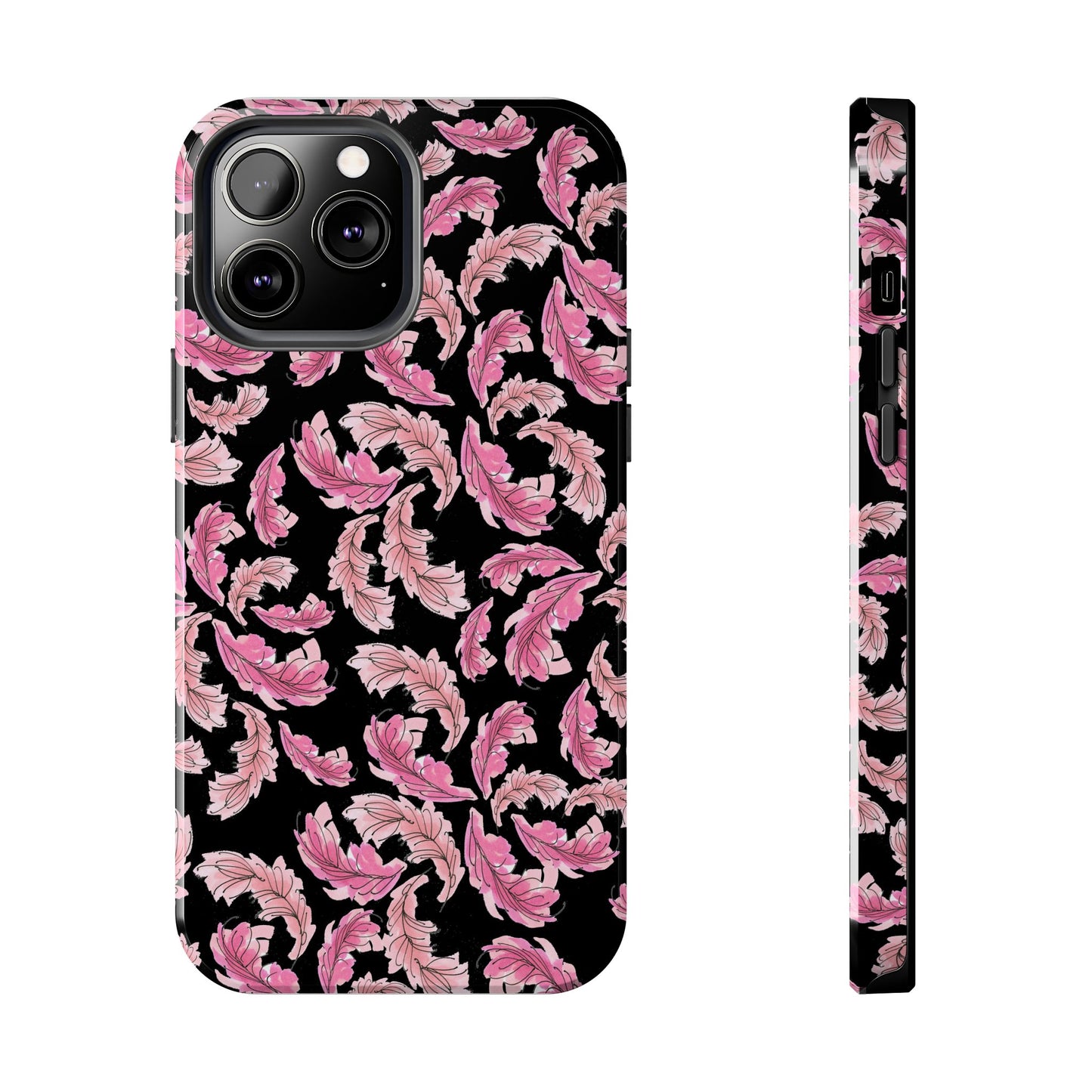 Flam Feathers Black Phone Case