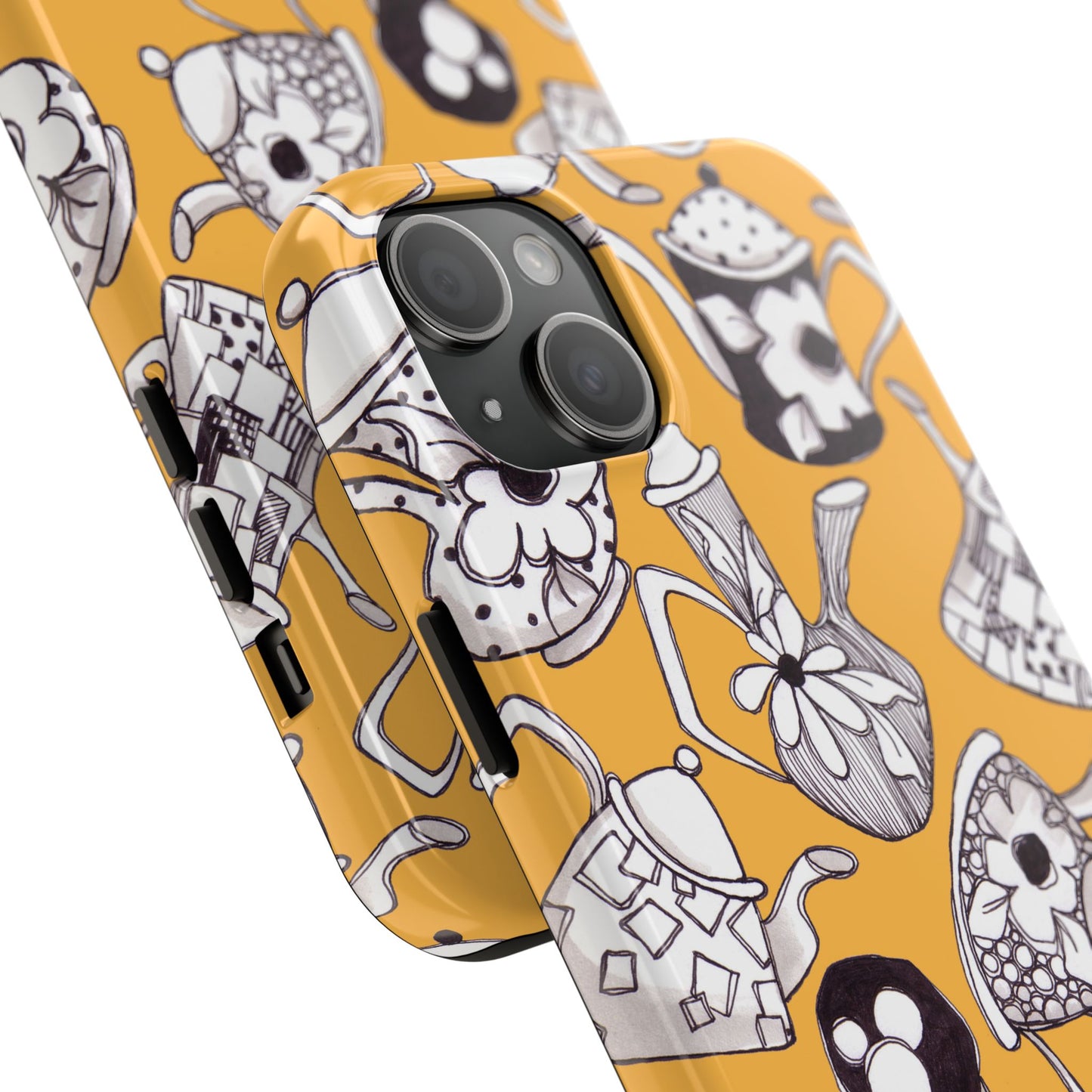 Fancy Pots Yellow Phone Case