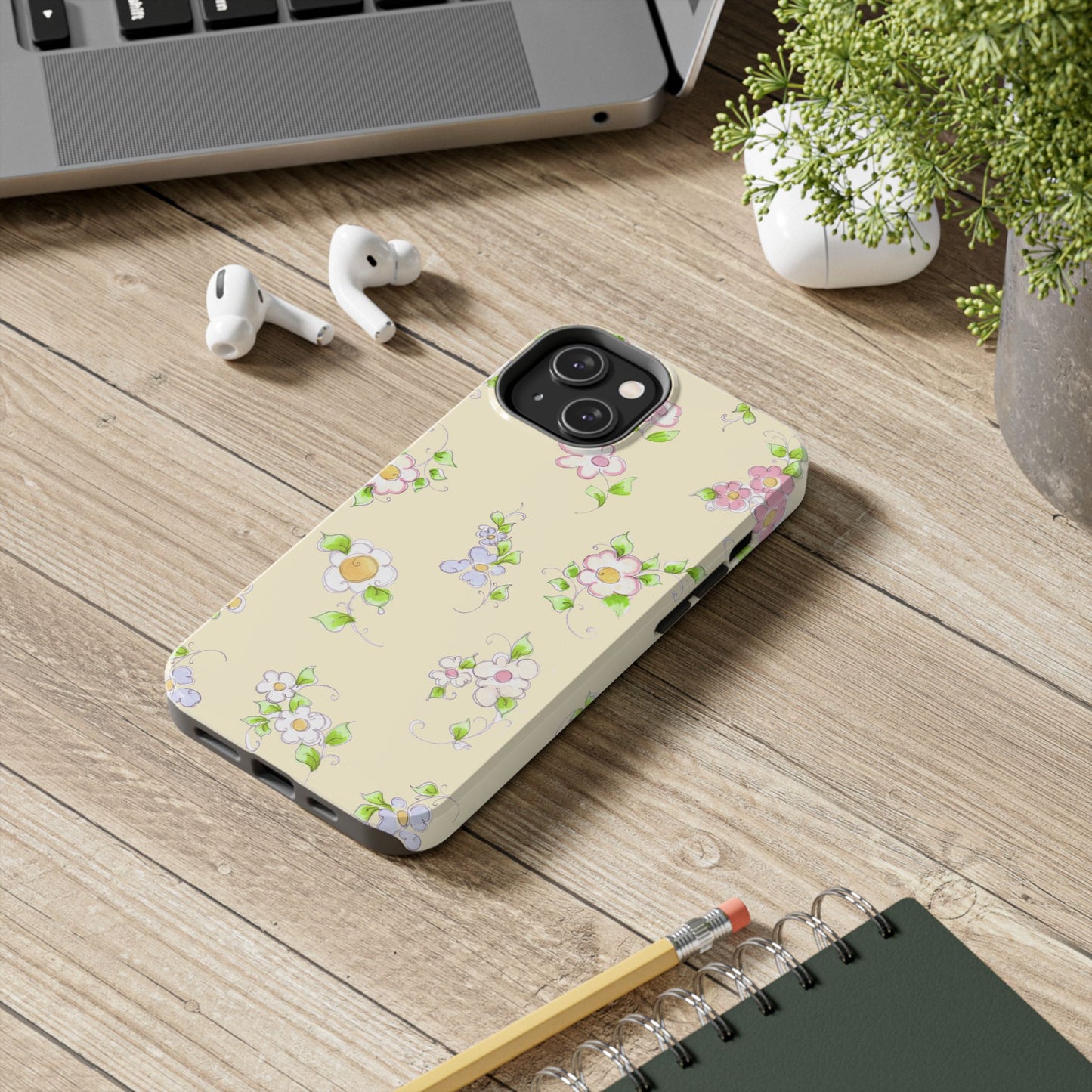 Precious Posies Yellow Phone Case