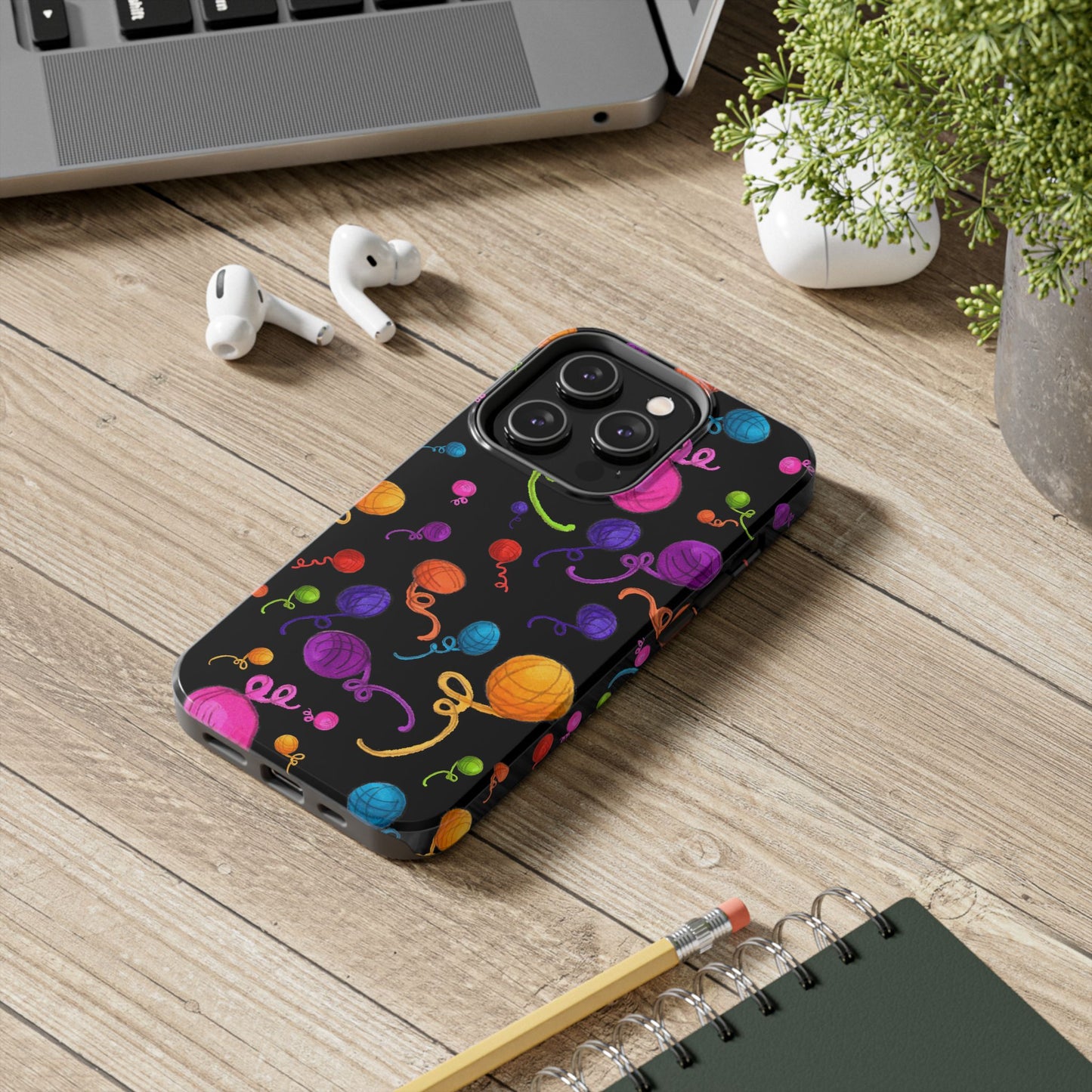 Yarniverse Black Phone Case