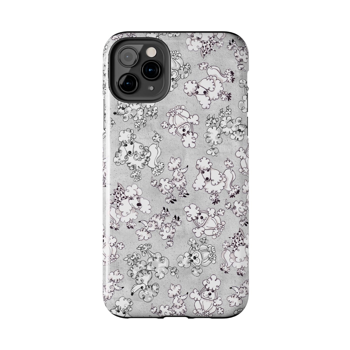 Paris Poodles Silver Phone Case