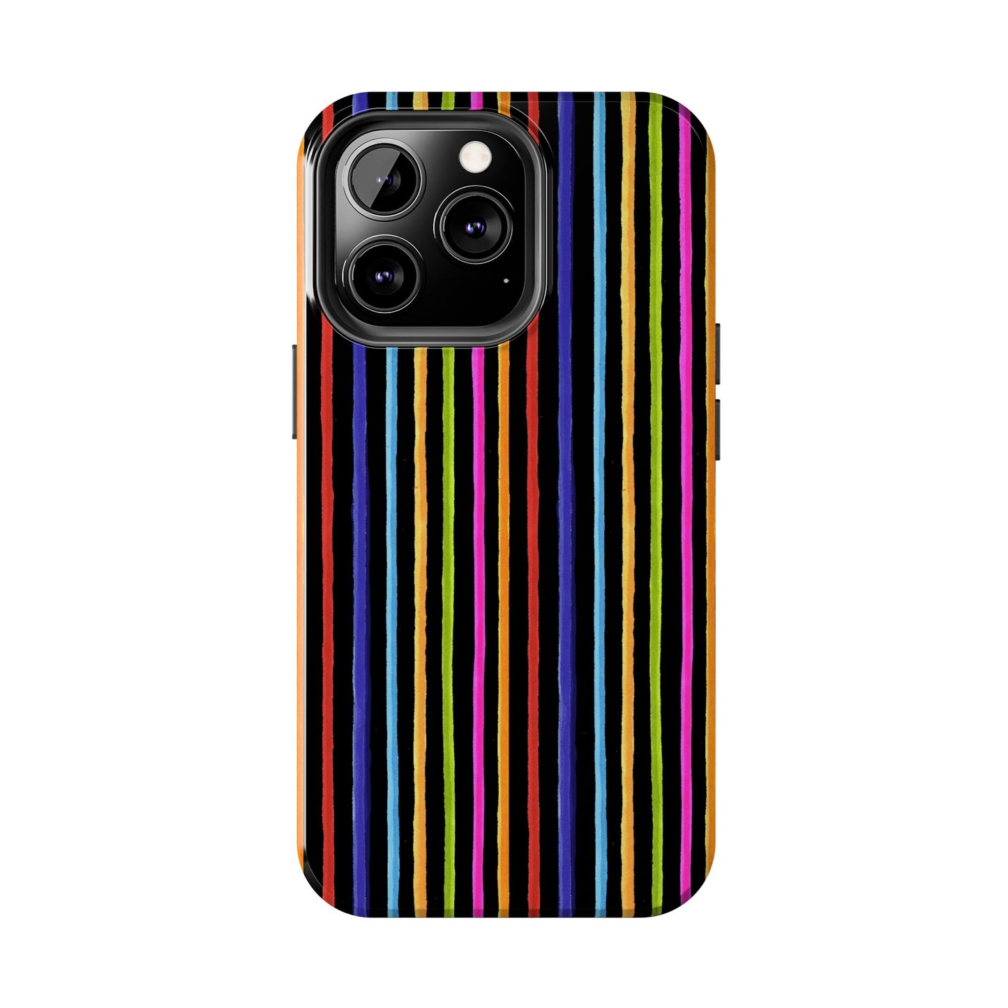 Happy Stripe Black Phone Case