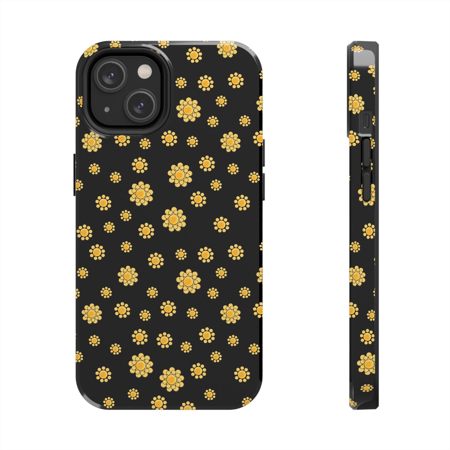 Bandana Dots Black / Yellow Phone Case