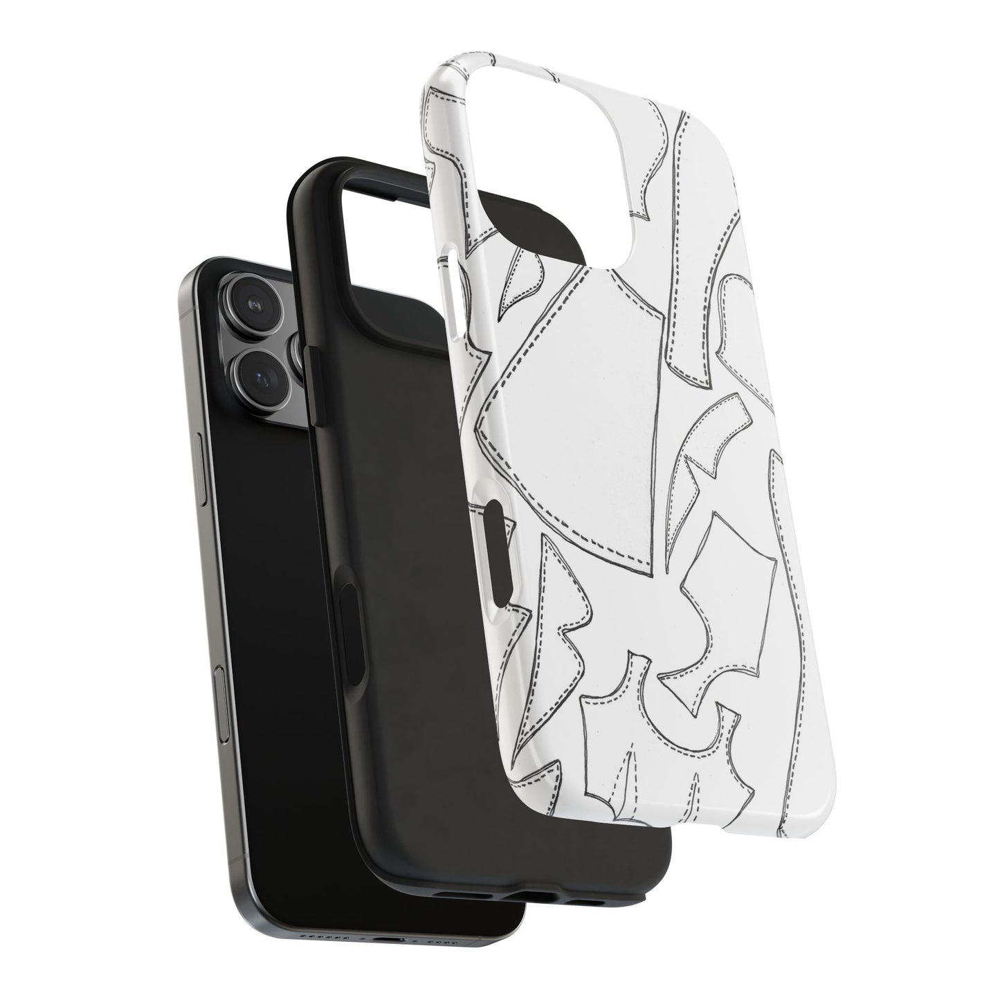 Pattern Pieces White Phone Case