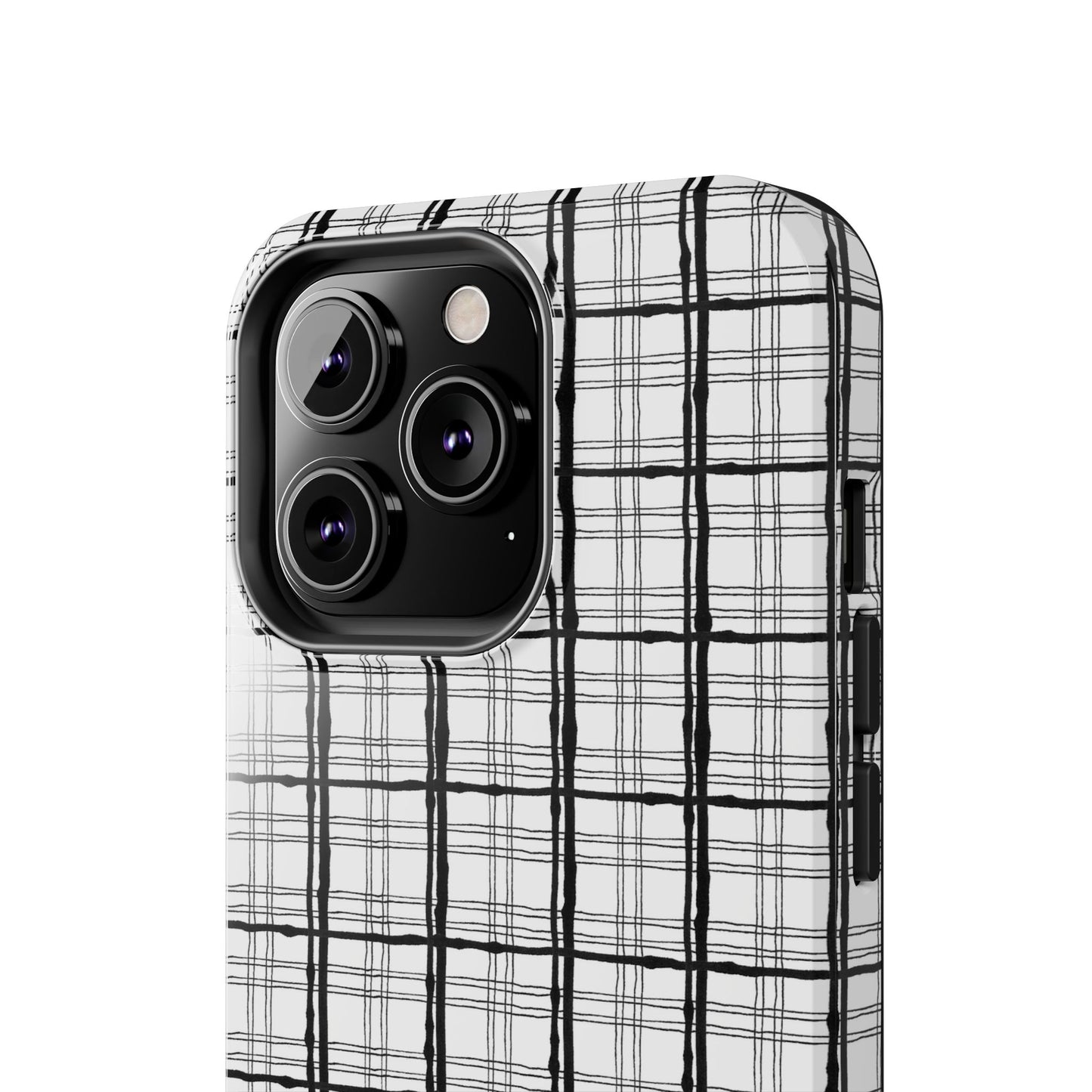 Sophistiplaid White / Black Phone Case