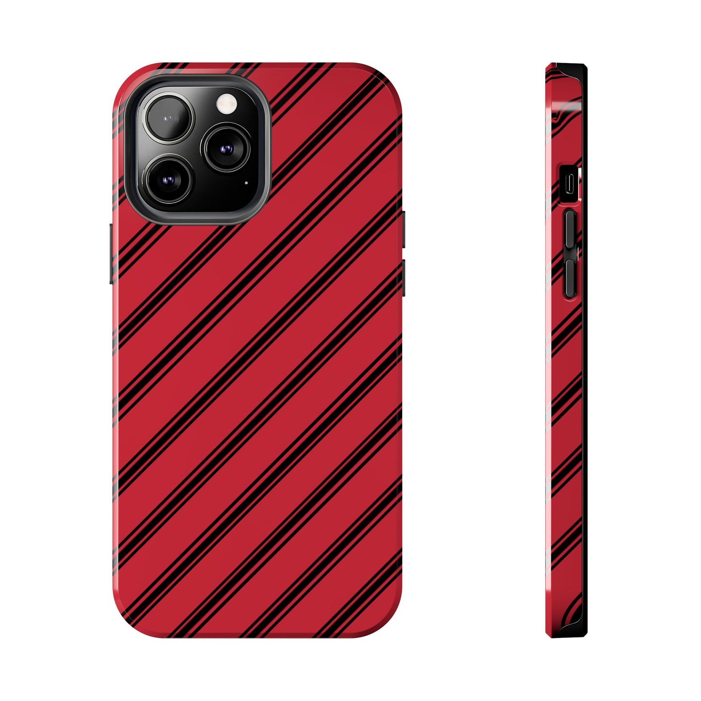 Awning Stripe Red / Black Phone Case