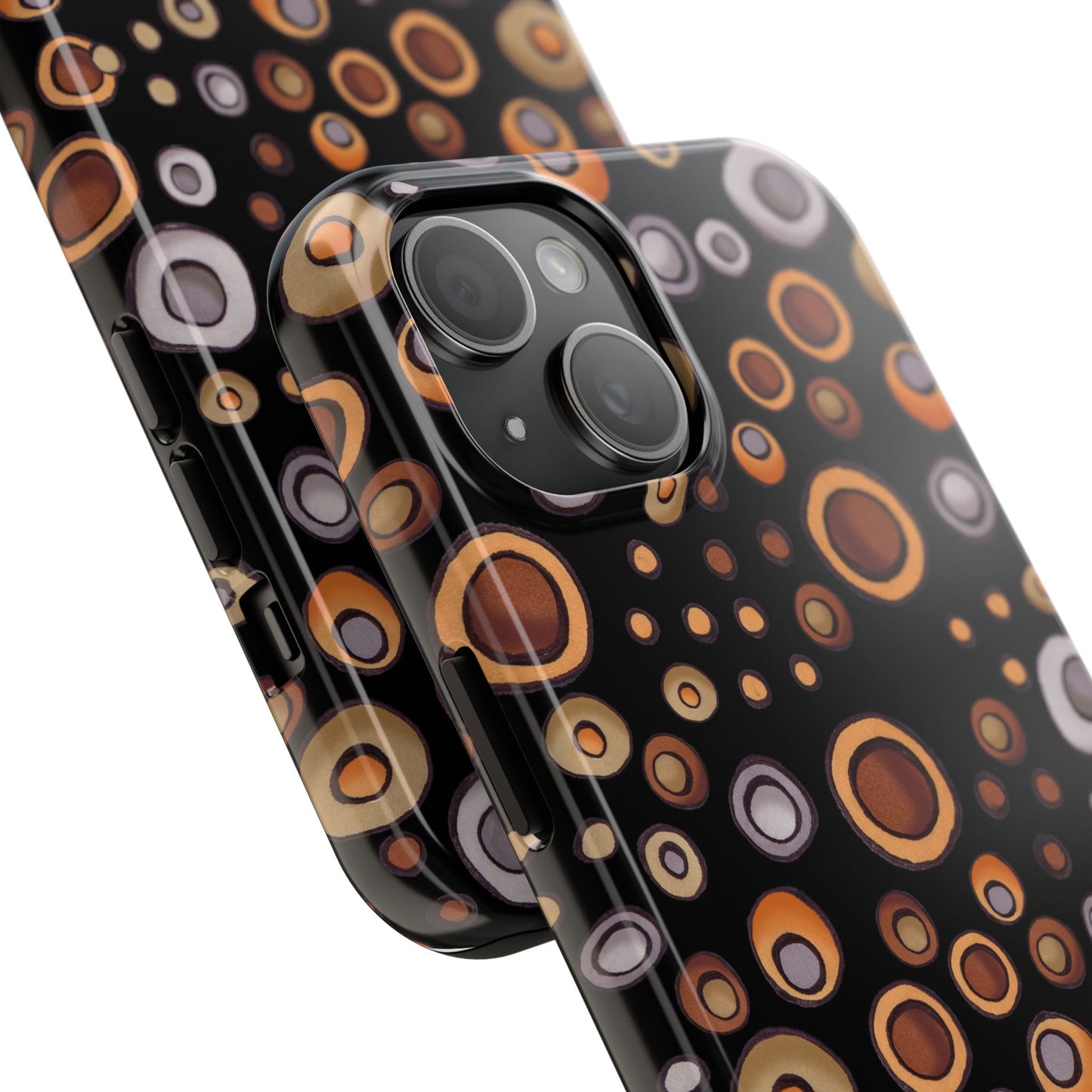 Doggy Dots Black Phone Case