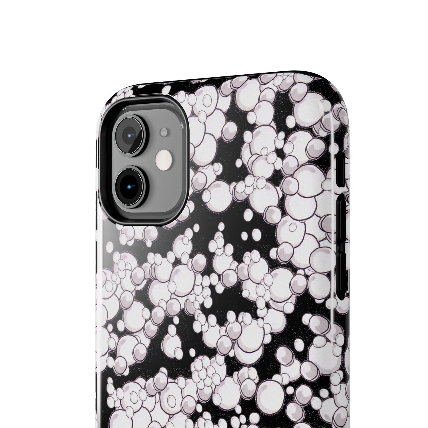 Bubble Dots Black Phone Case